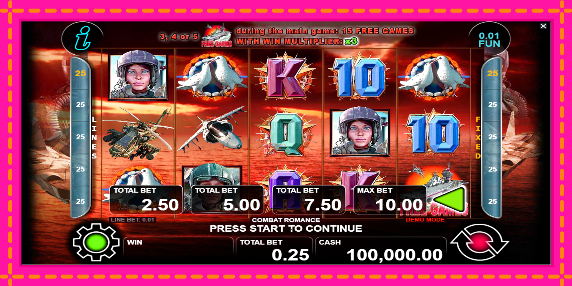 Slot machine Combat Romance gratuitamente, immagine 1