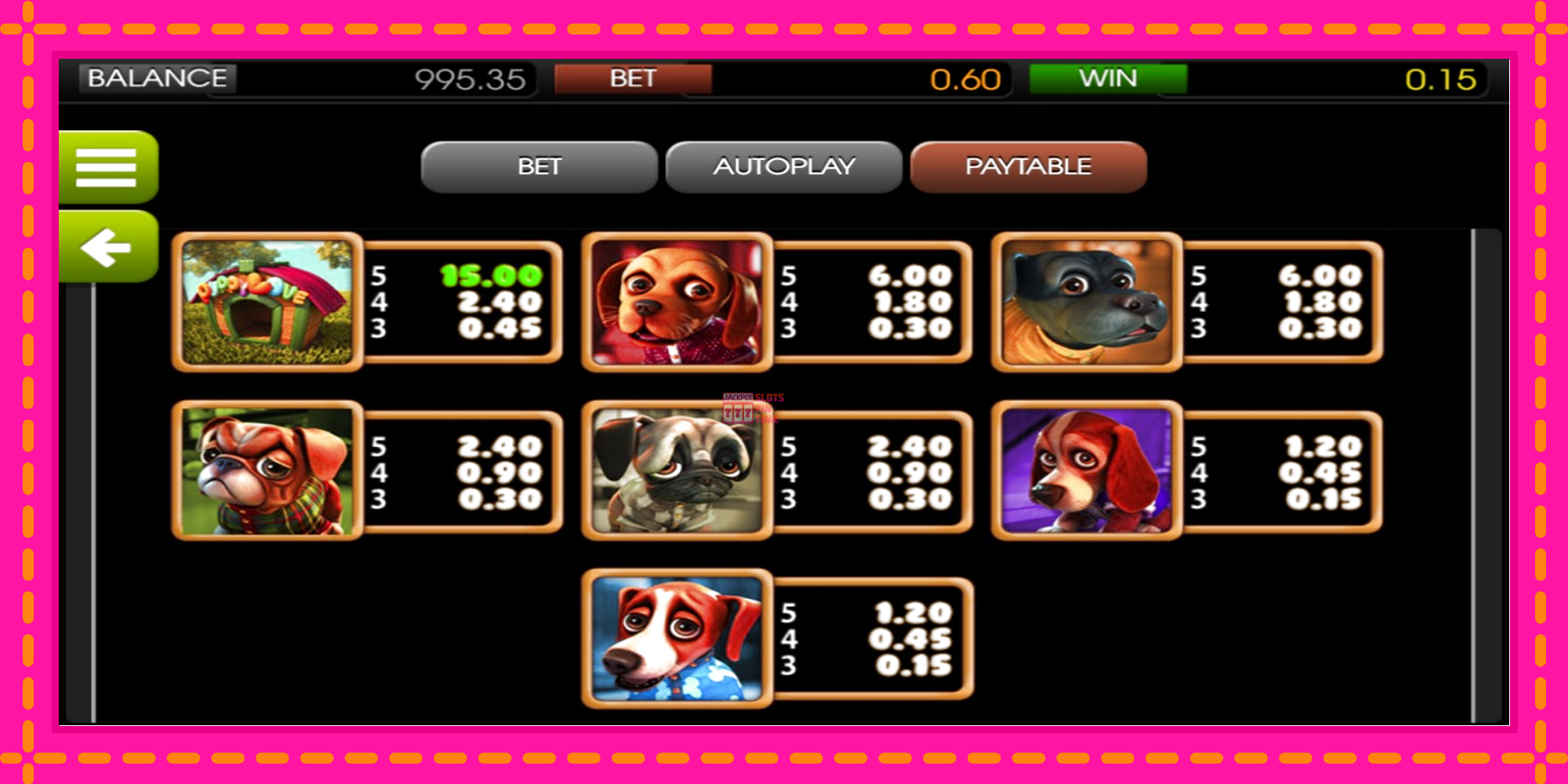 Slot machine Puppy Love gratuitamente, immagine 3