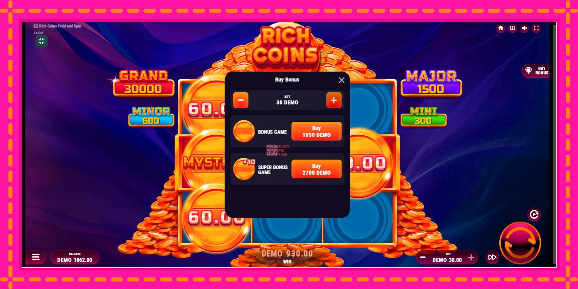 Slot machine Rich Coins Hold and Spin gratuitamente, immagine 7