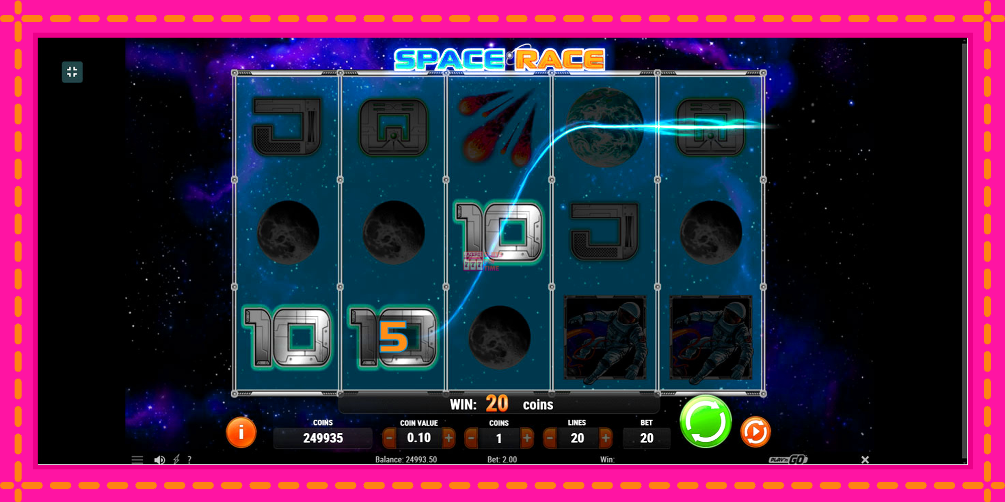 Slot machine Space Race gratuitamente, immagine 3