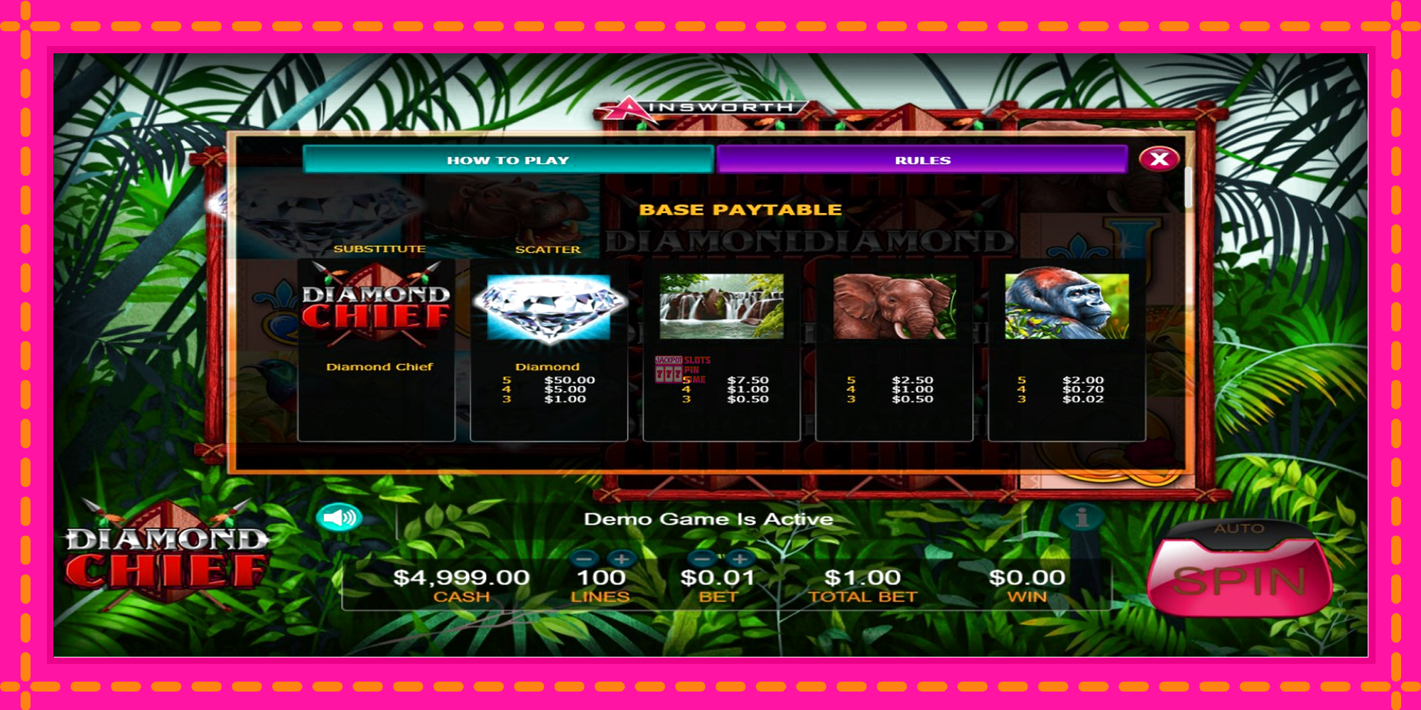 Slot machine Diamond Chief gratuitamente, immagine 3