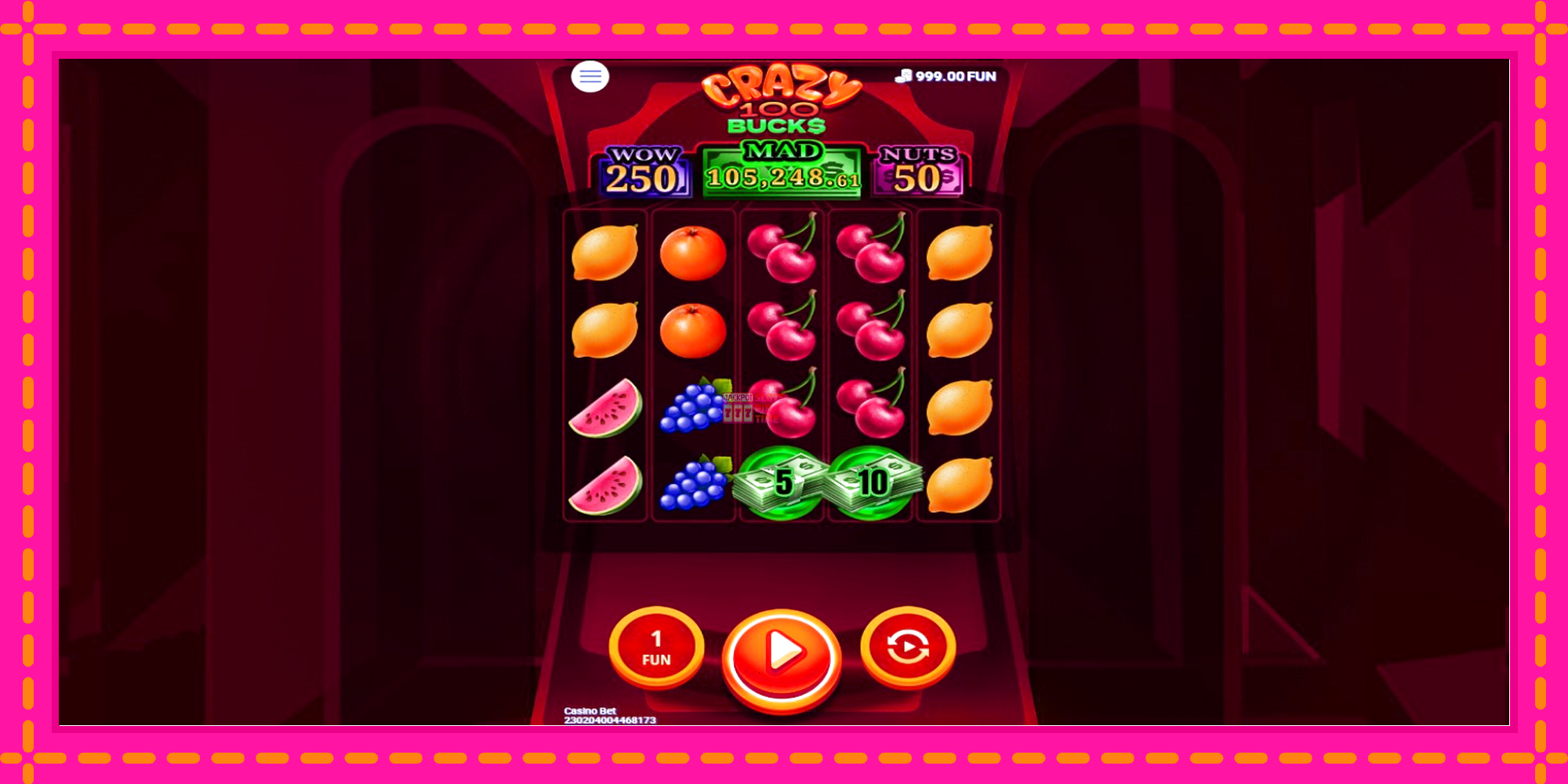 Slot machine Crazy 100 Bucks gratuitamente, immagine 1