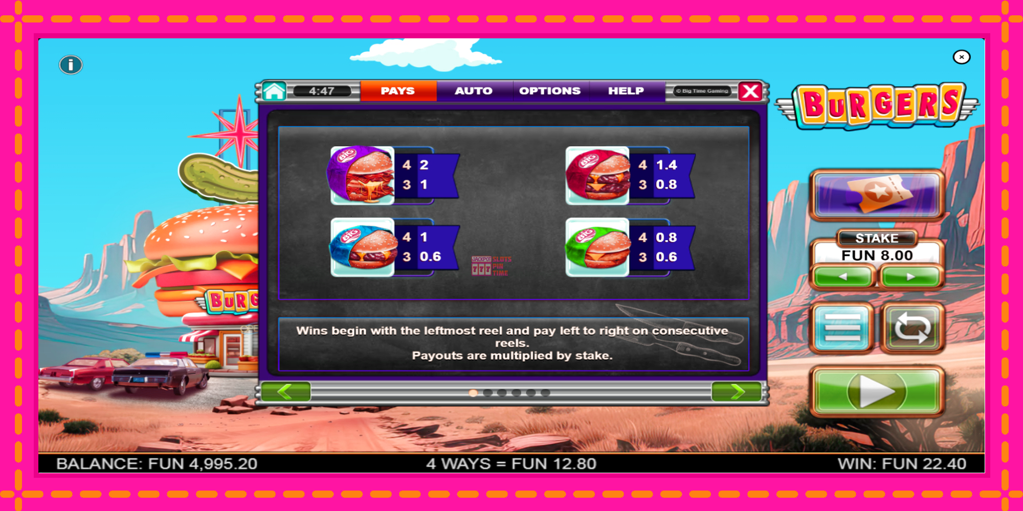 Slot machine Burgers gratuitamente, immagine 5