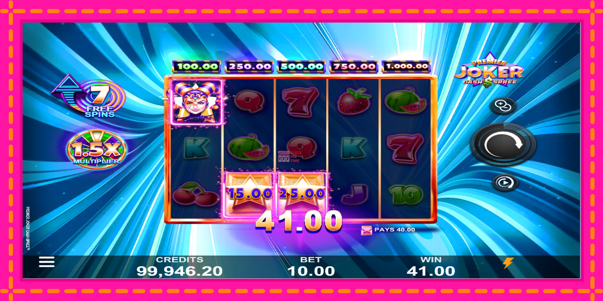 Slot machine Premier Joker Cash Spree gratuitamente, immagine 2