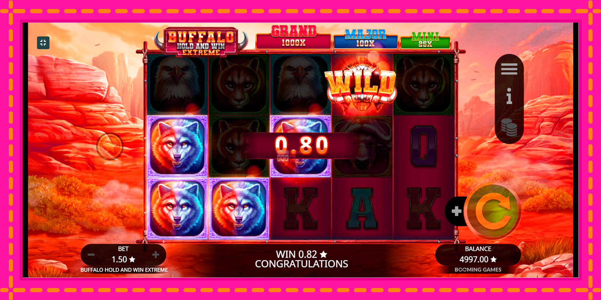 Slot machine Buffalo Hold and Win Extreme gratuitamente, immagine 2