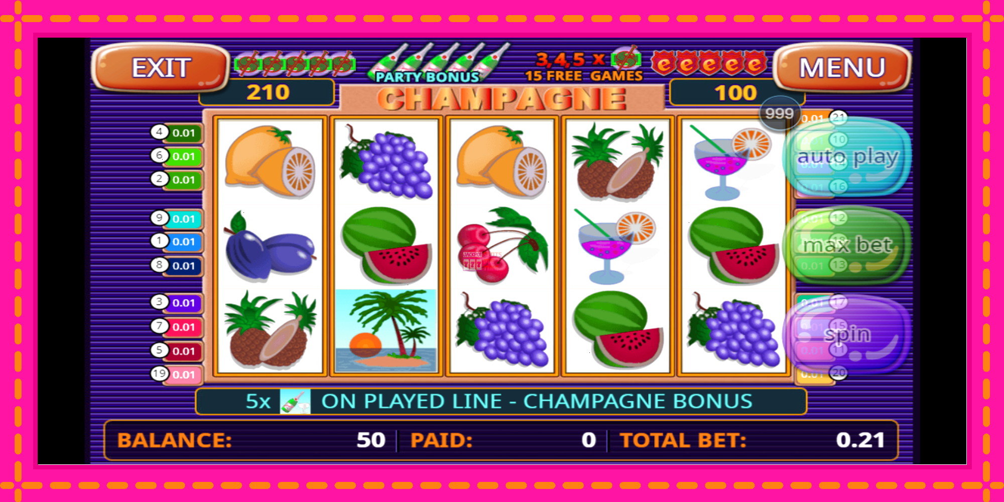 Slot machine Champagne Party gratuitamente, immagine 1