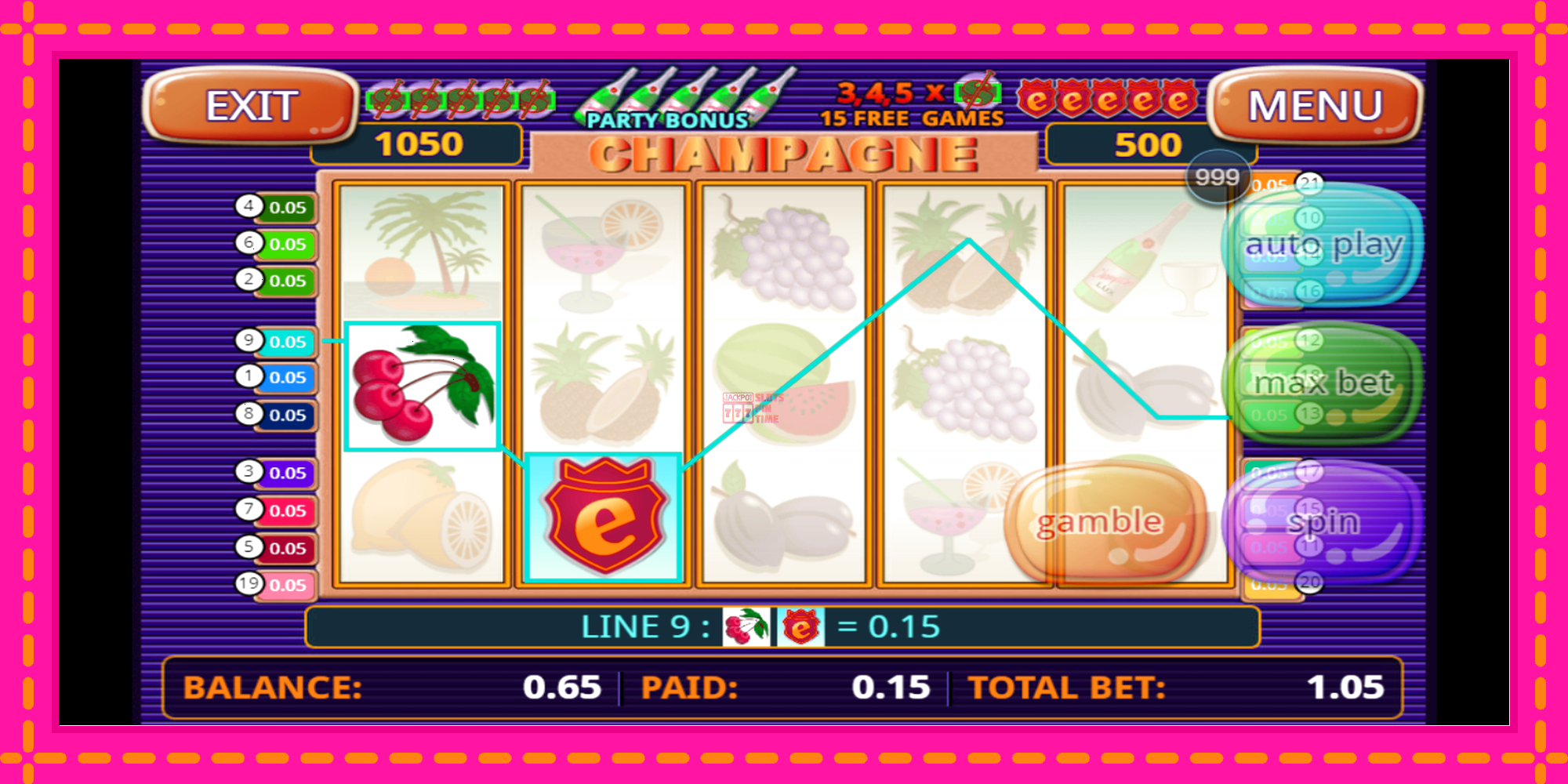 Slot machine Champagne Party gratuitamente, immagine 2