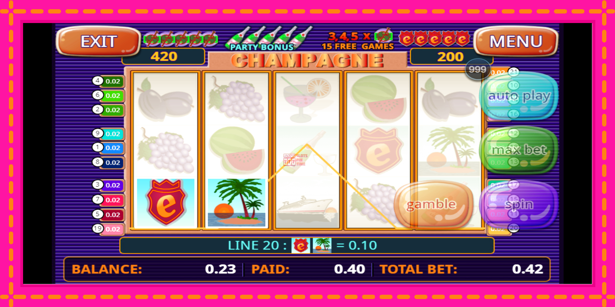 Slot machine Champagne Party gratuitamente, immagine 4