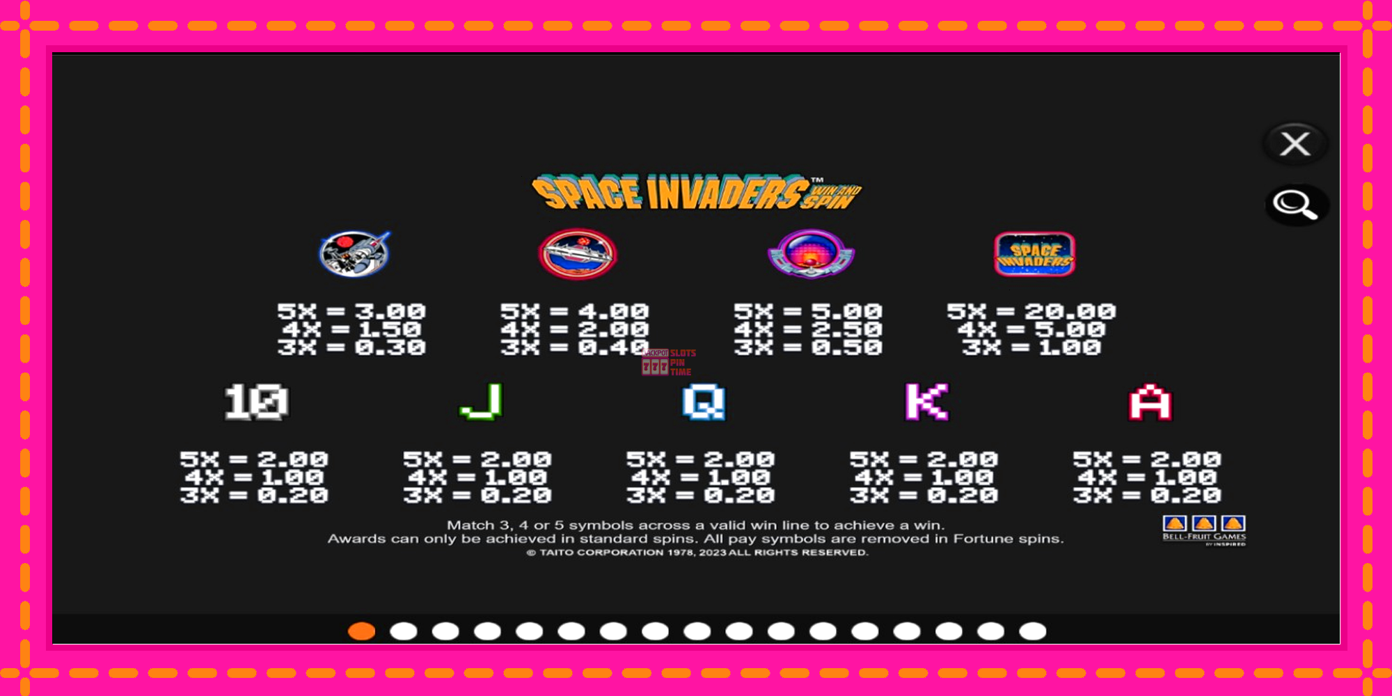 Slot machine Space Invaders Win and Spin gratuitamente, immagine 4