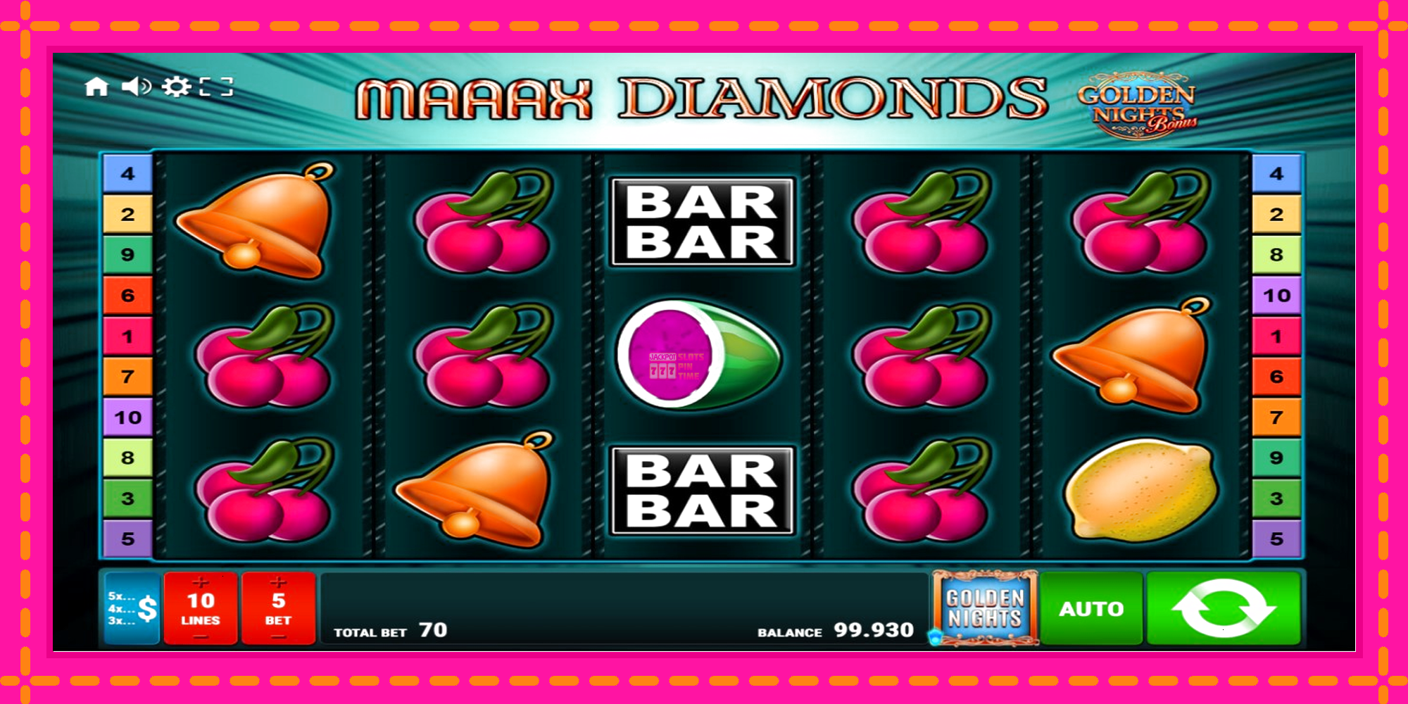 Slot machine Maaax Diamonds Golden Nights gratuitamente, immagine 2