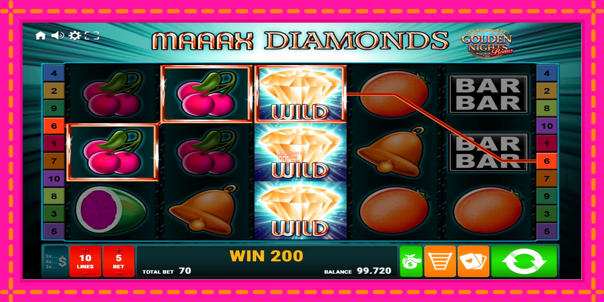 Slot machine Maaax Diamonds Golden Nights gratuitamente, immagine 3