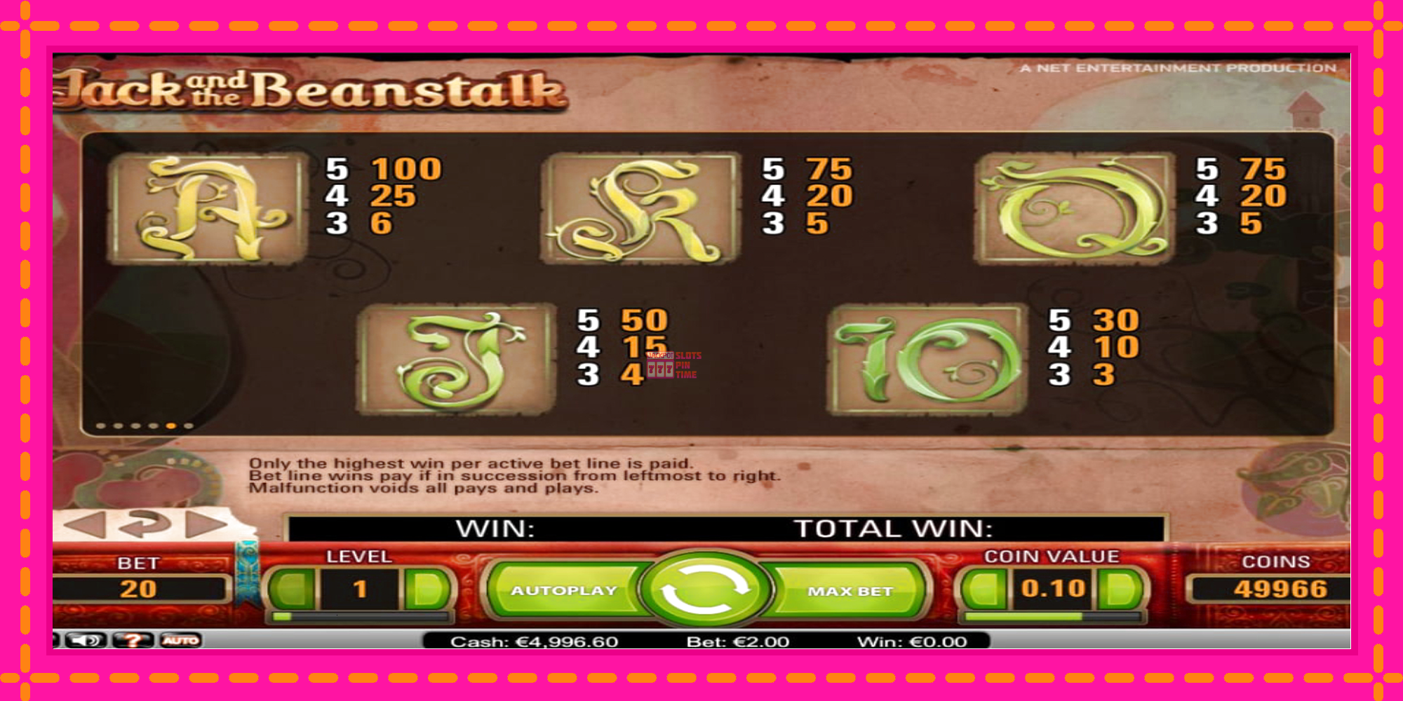 Slot machine Jack’s Beanstalk gratuitamente, immagine 6