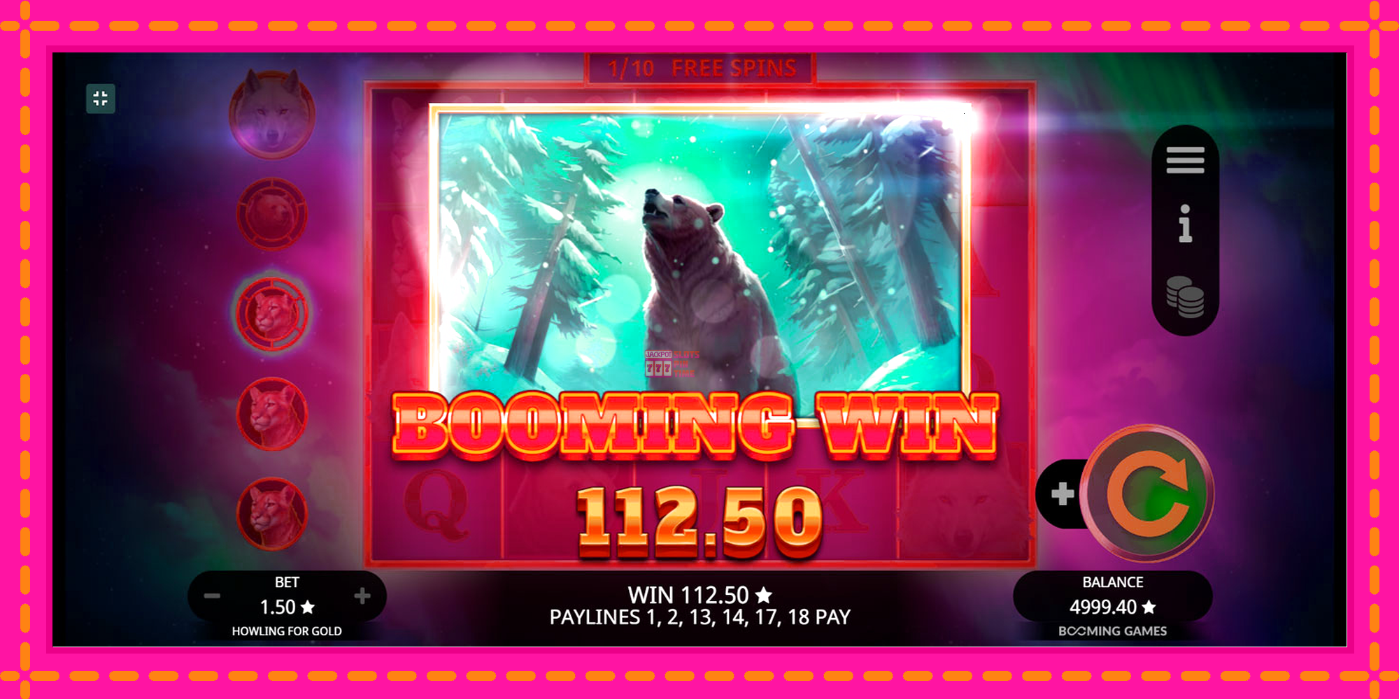 Slot machine Howling for Gold gratuitamente, immagine 7