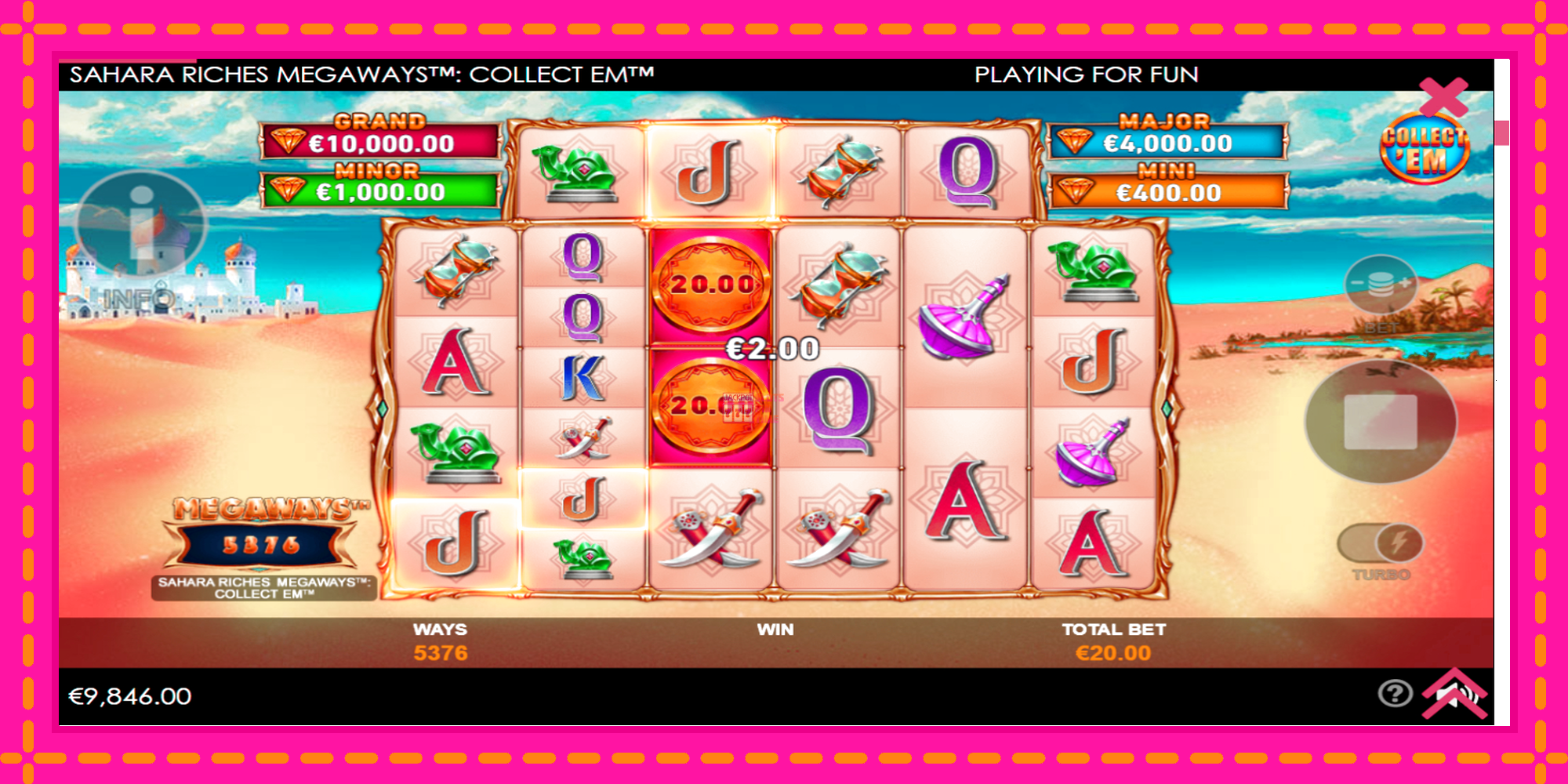 Slot machine Sahara Riches Megaways Collect Em gratuitamente, immagine 3