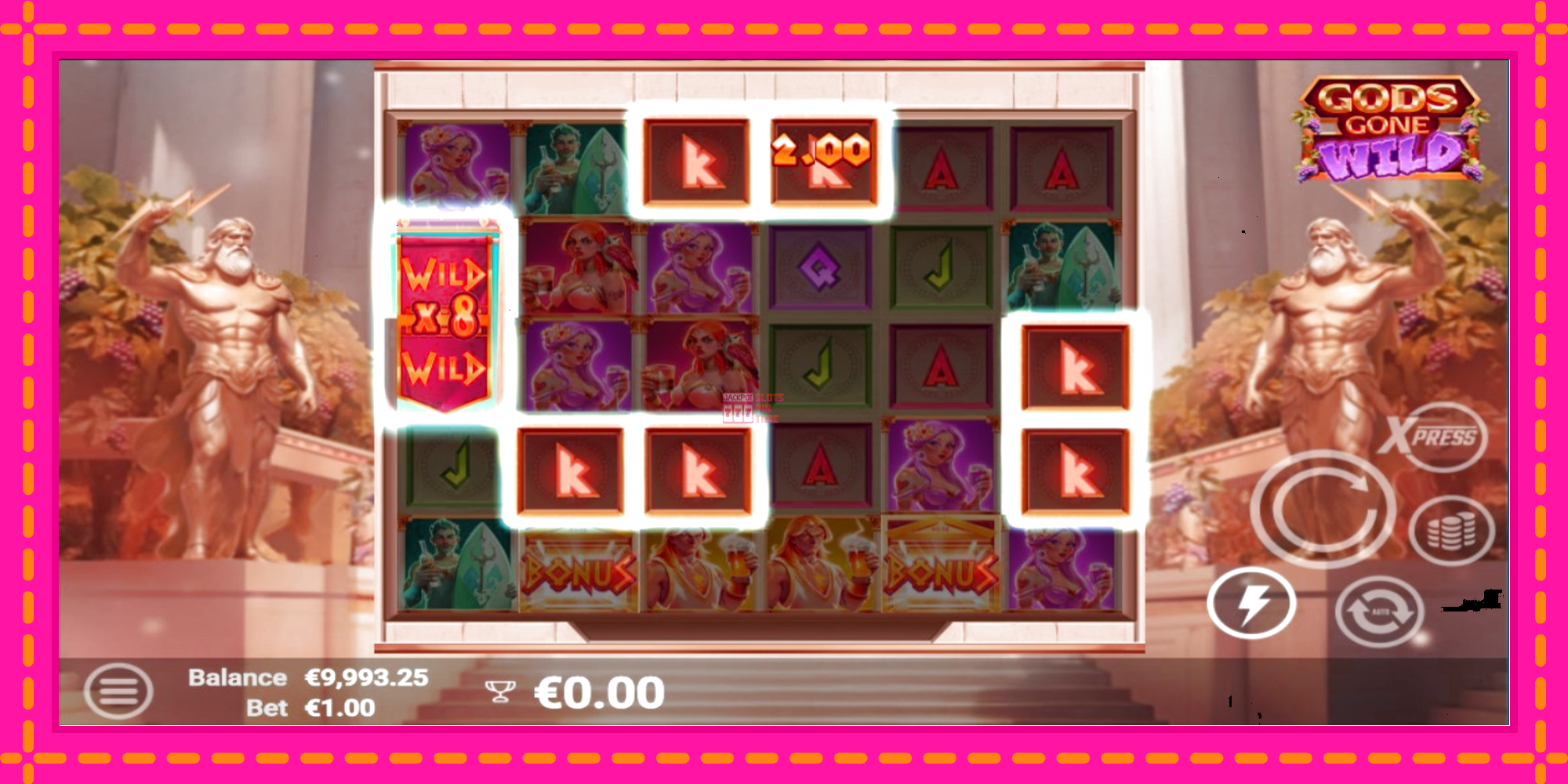 Slot machine Gods Gone Wild gratuitamente, immagine 3