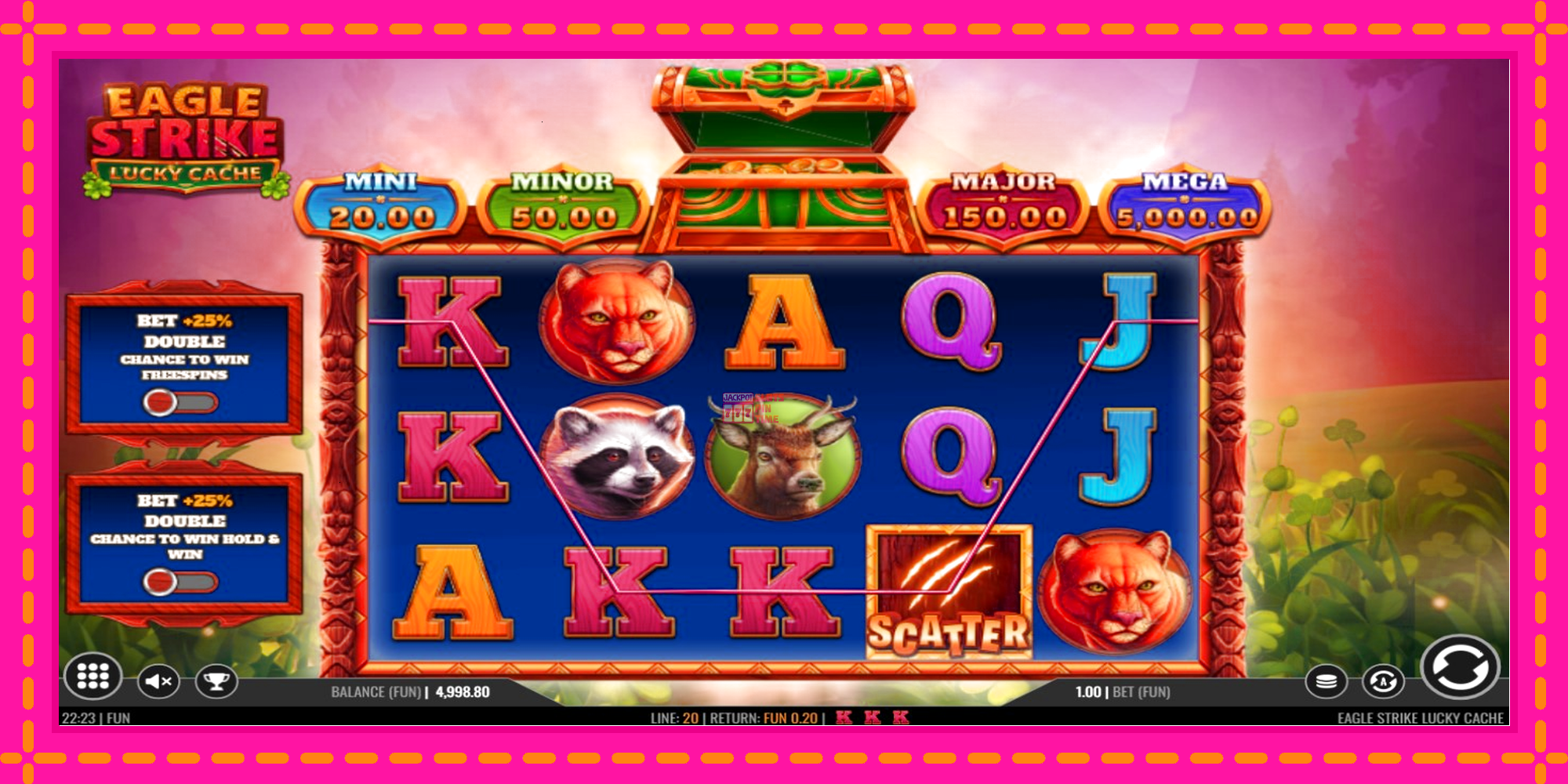 Slot machine Eagle Strike Lucky Cache gratuitamente, immagine 3