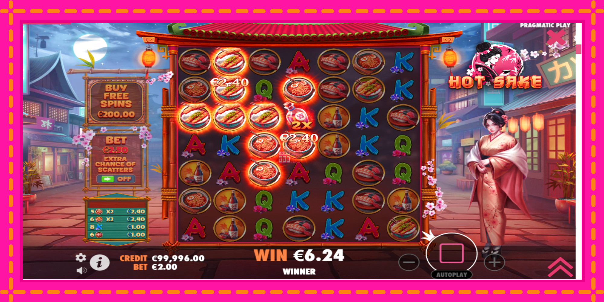 Slot machine Hot Sake gratuitamente, immagine 3