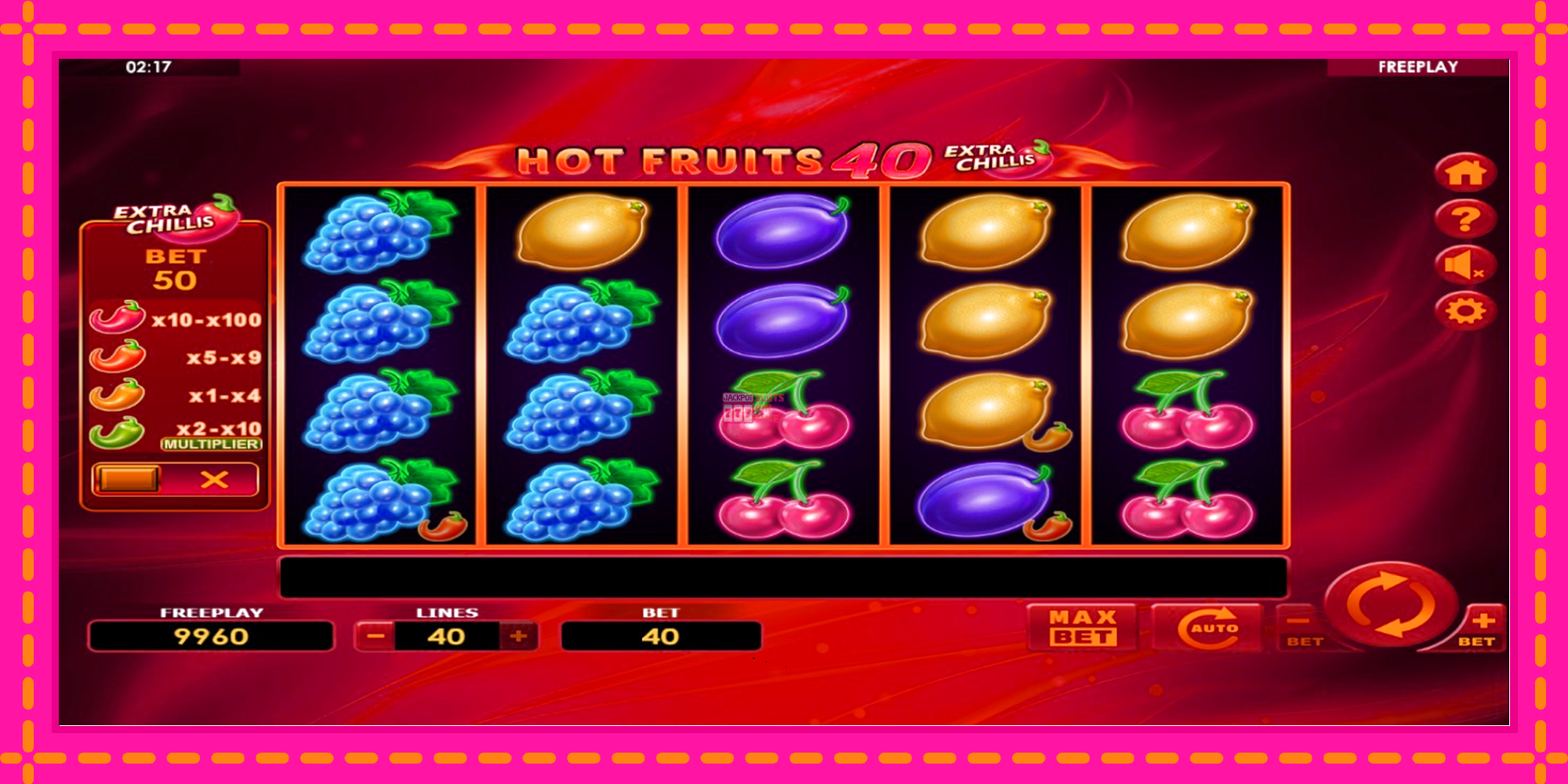 Slot machine Hot Fruits 40 Extra Chillis gratuitamente, immagine 2