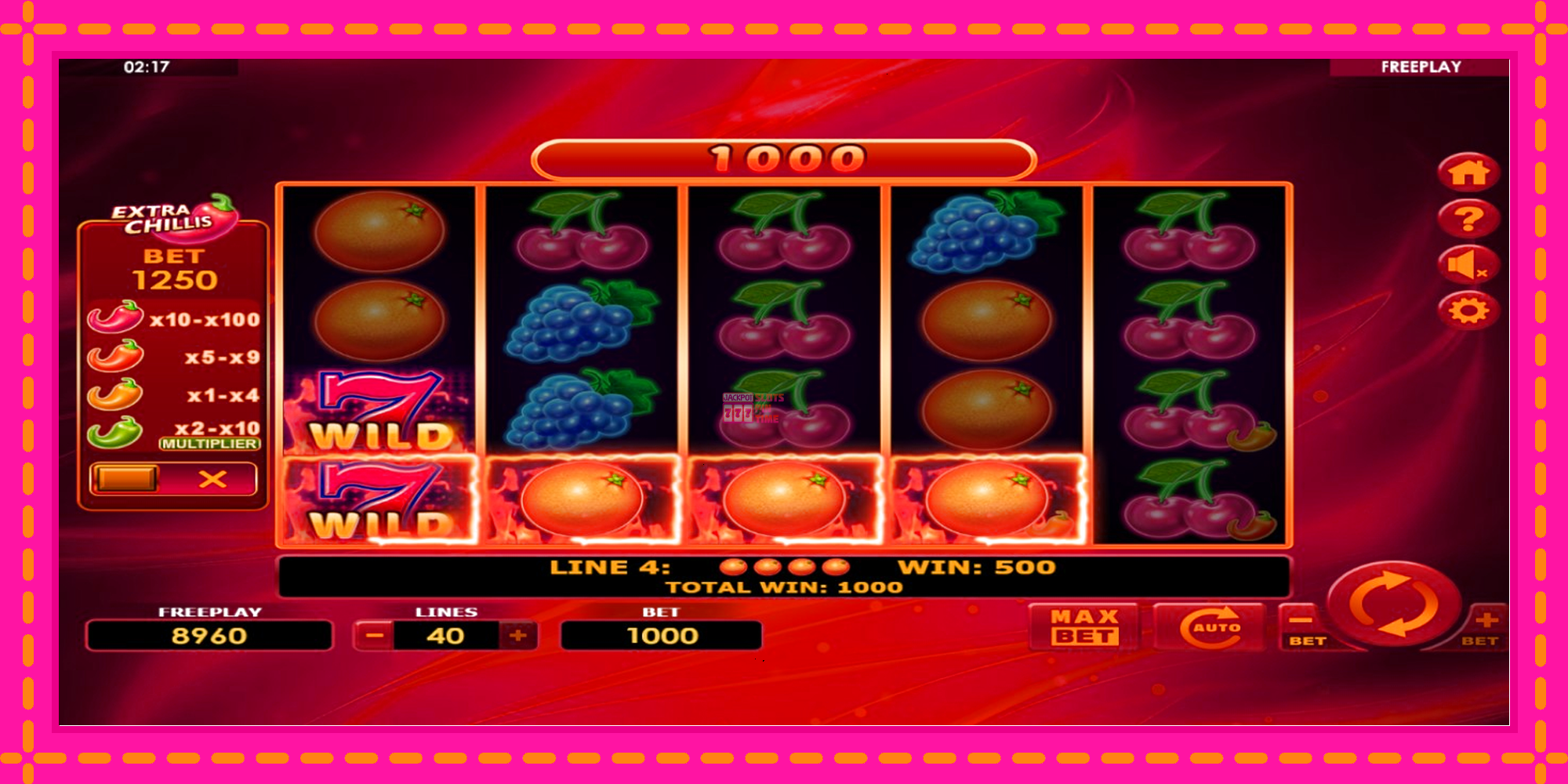 Slot machine Hot Fruits 40 Extra Chillis gratuitamente, immagine 3