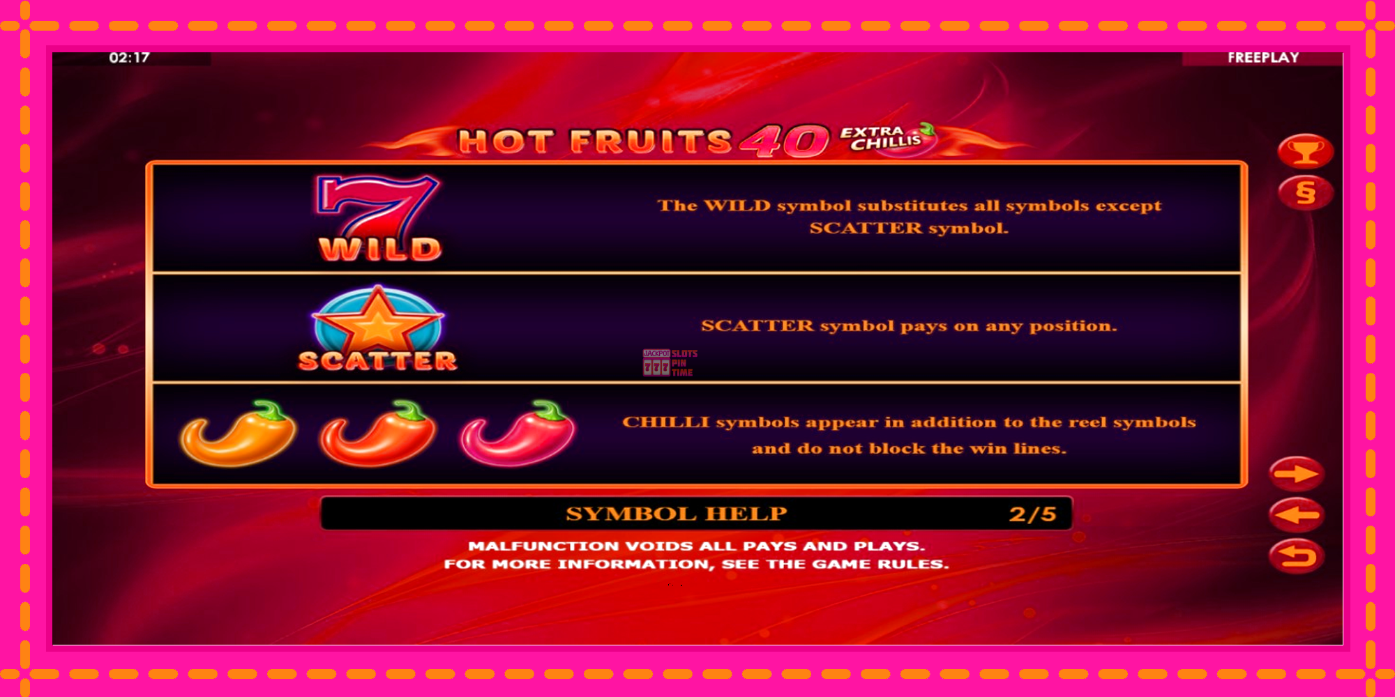 Slot machine Hot Fruits 40 Extra Chillis gratuitamente, immagine 5