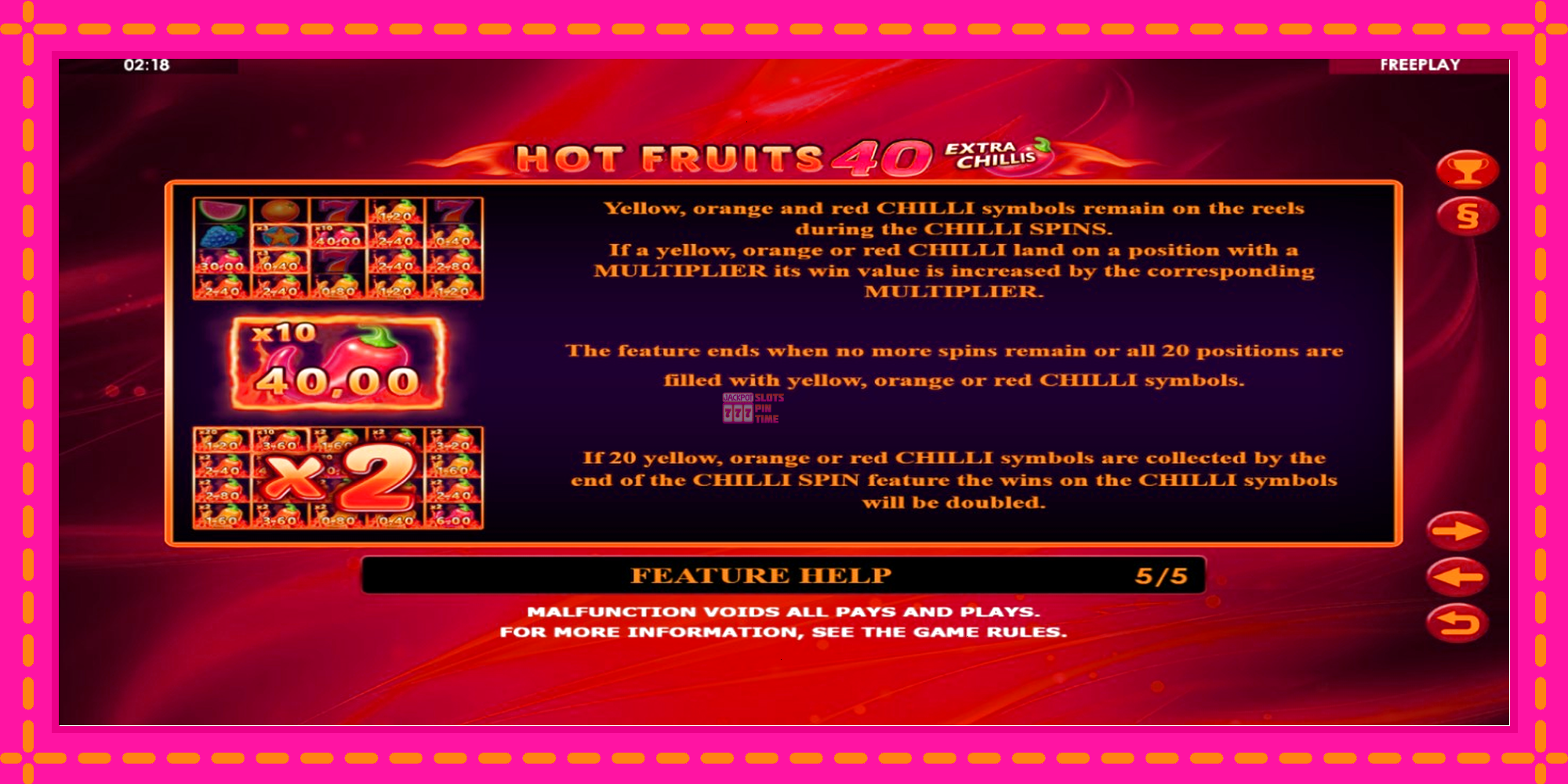 Slot machine Hot Fruits 40 Extra Chillis gratuitamente, immagine 6