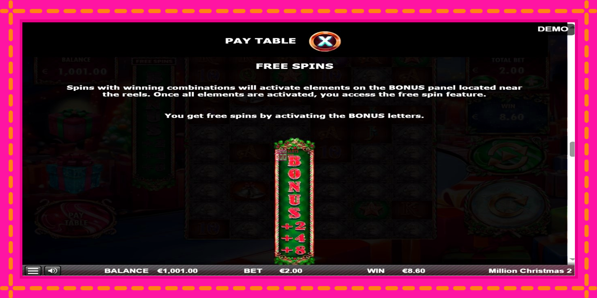 Slot machine Million Christmas 2 gratuitamente, immagine 6