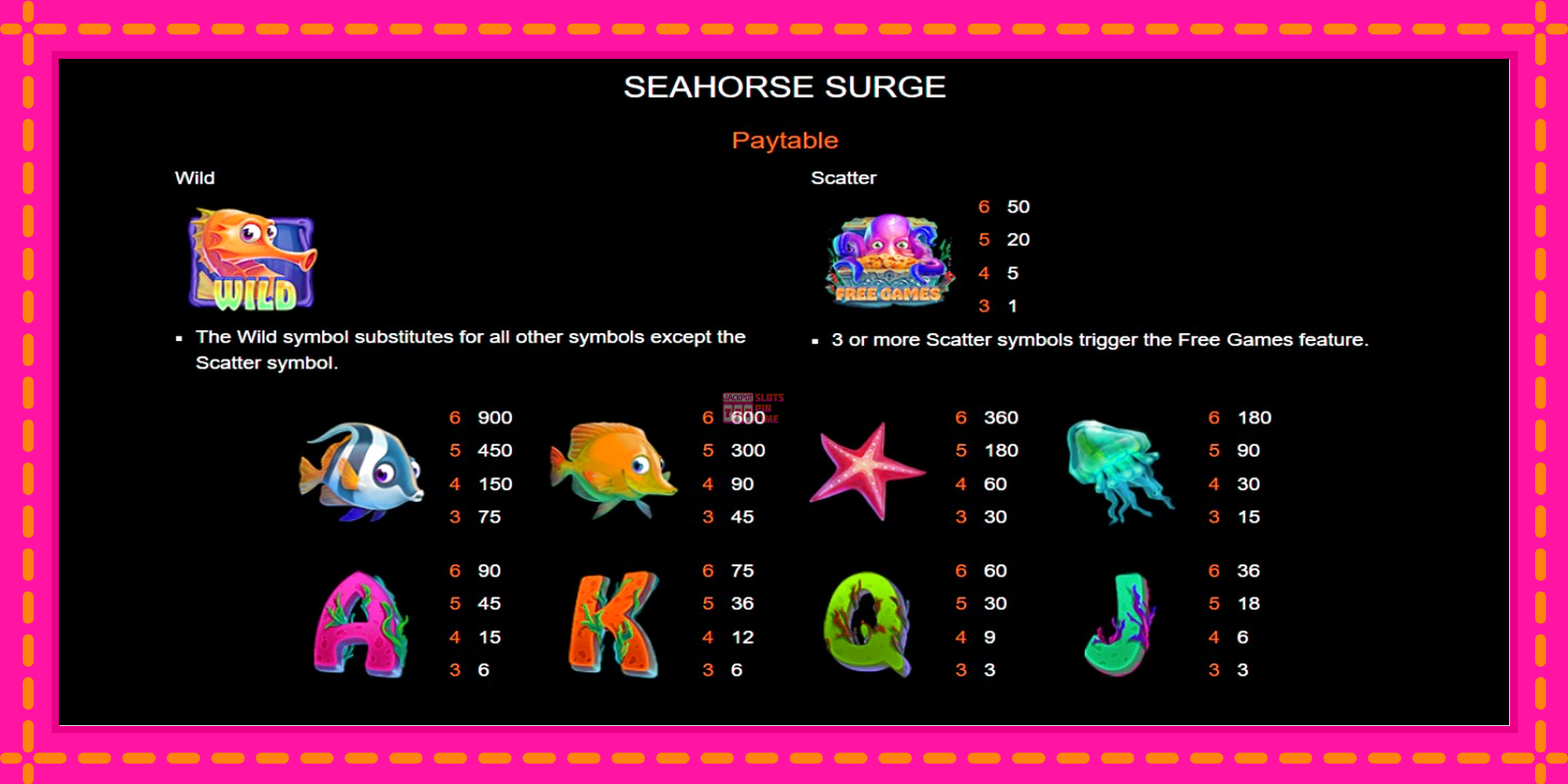 Slot machine Seahorse Surge gratuitamente, immagine 4