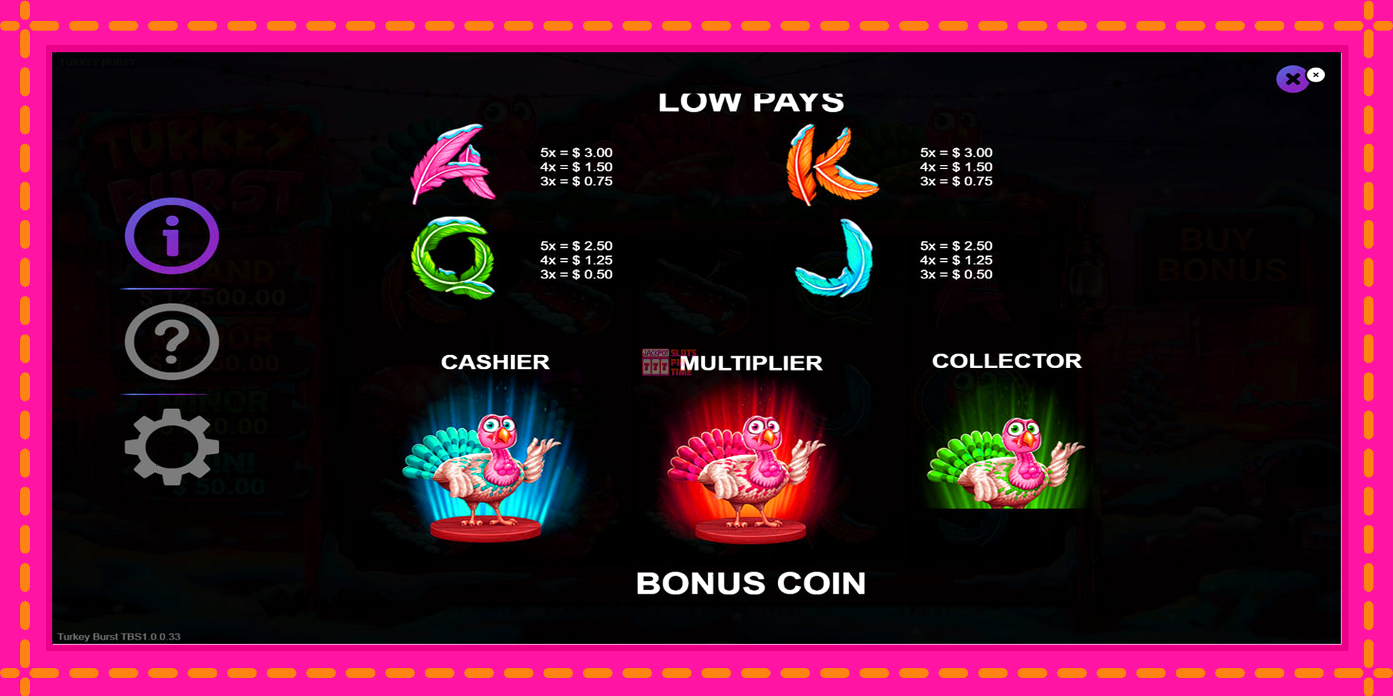 Slot machine Turkey Burst gratuitamente, immagine 4