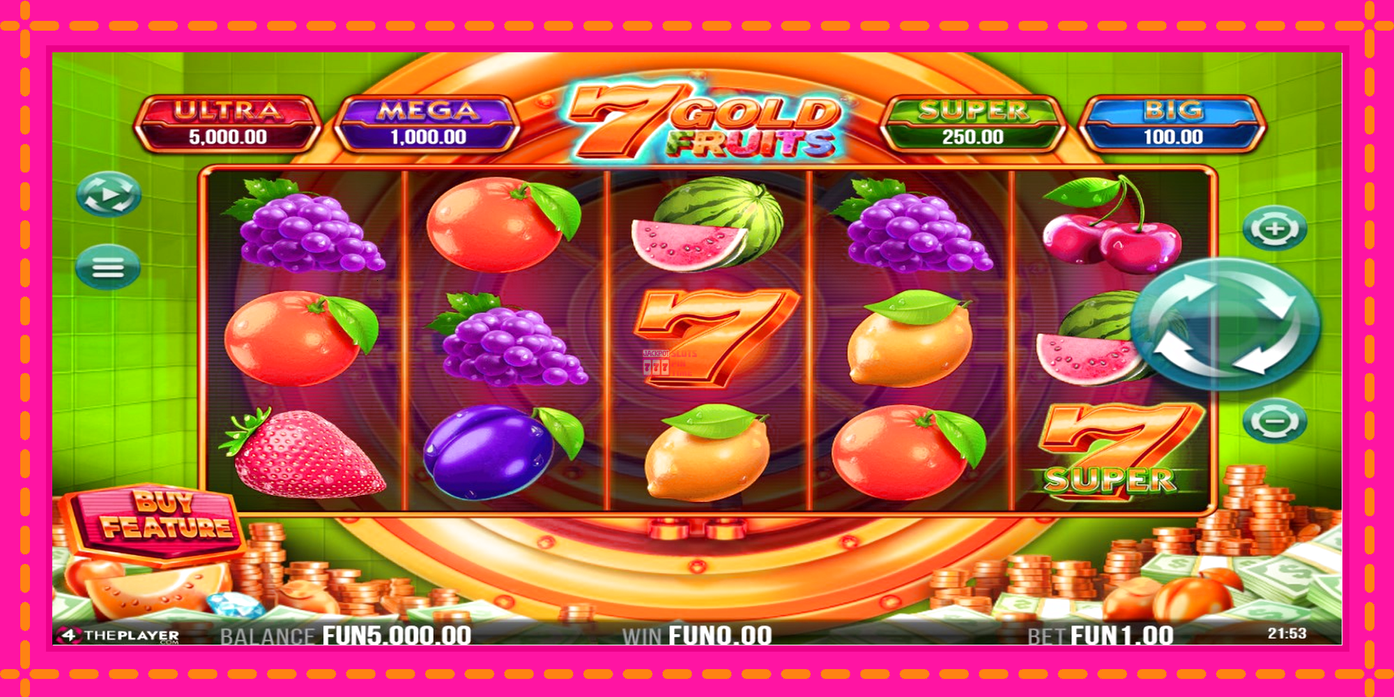 Slot machine 7 Gold Fruits gratuitamente, immagine 2