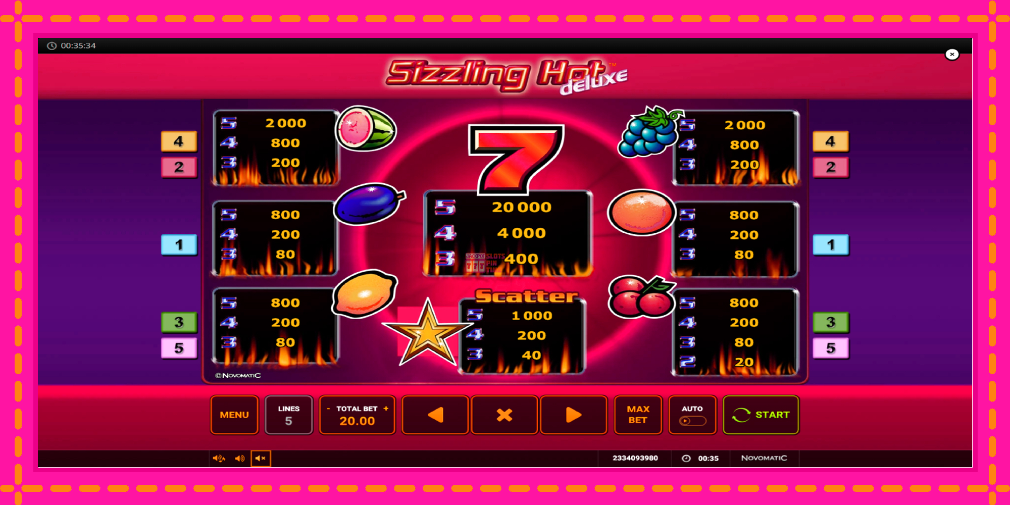 Slot machine Sizzling Hot Deluxe gratuitamente, immagine 6