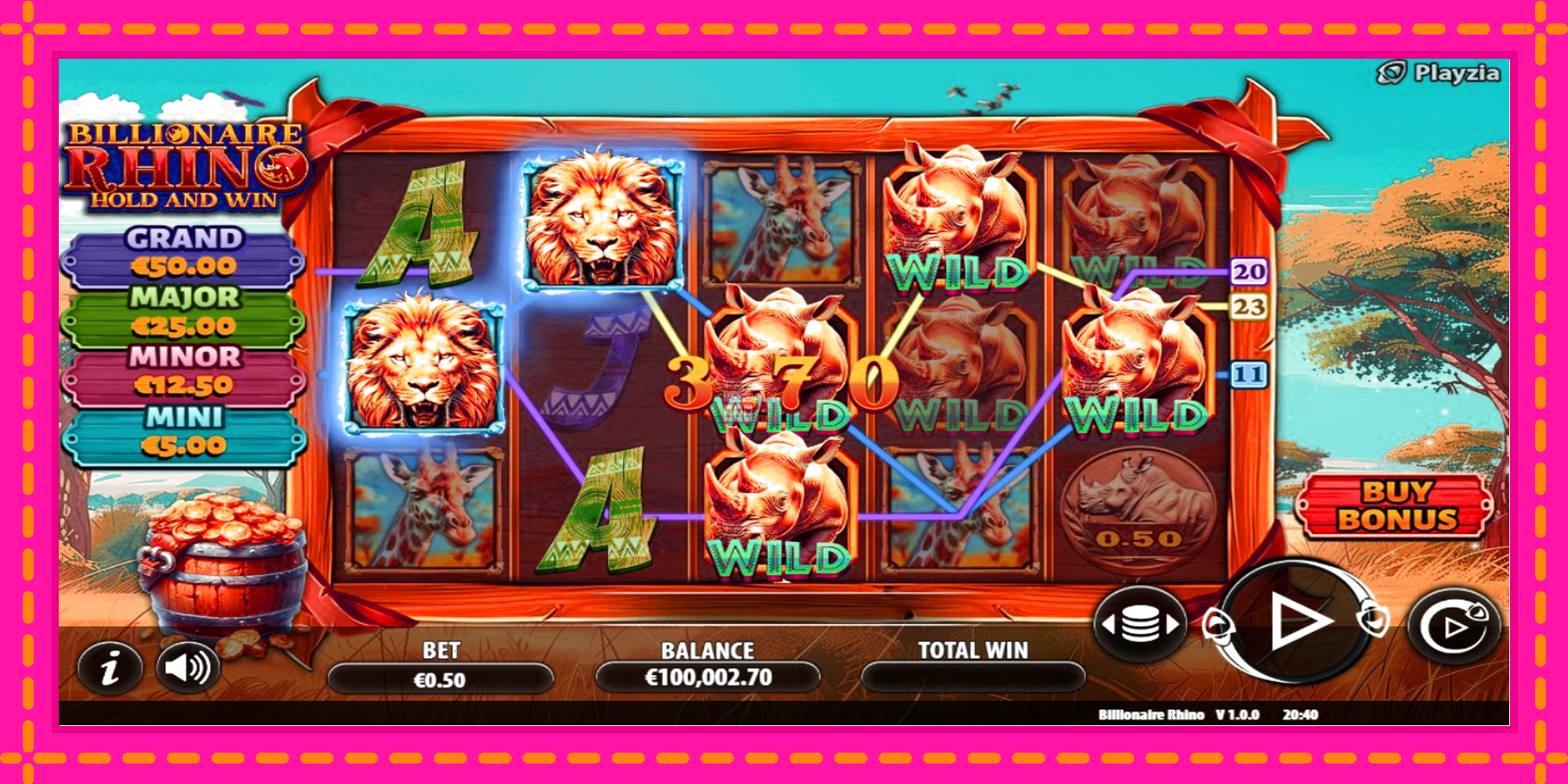 Slot machine Billionaire Rhino gratuitamente, immagine 4