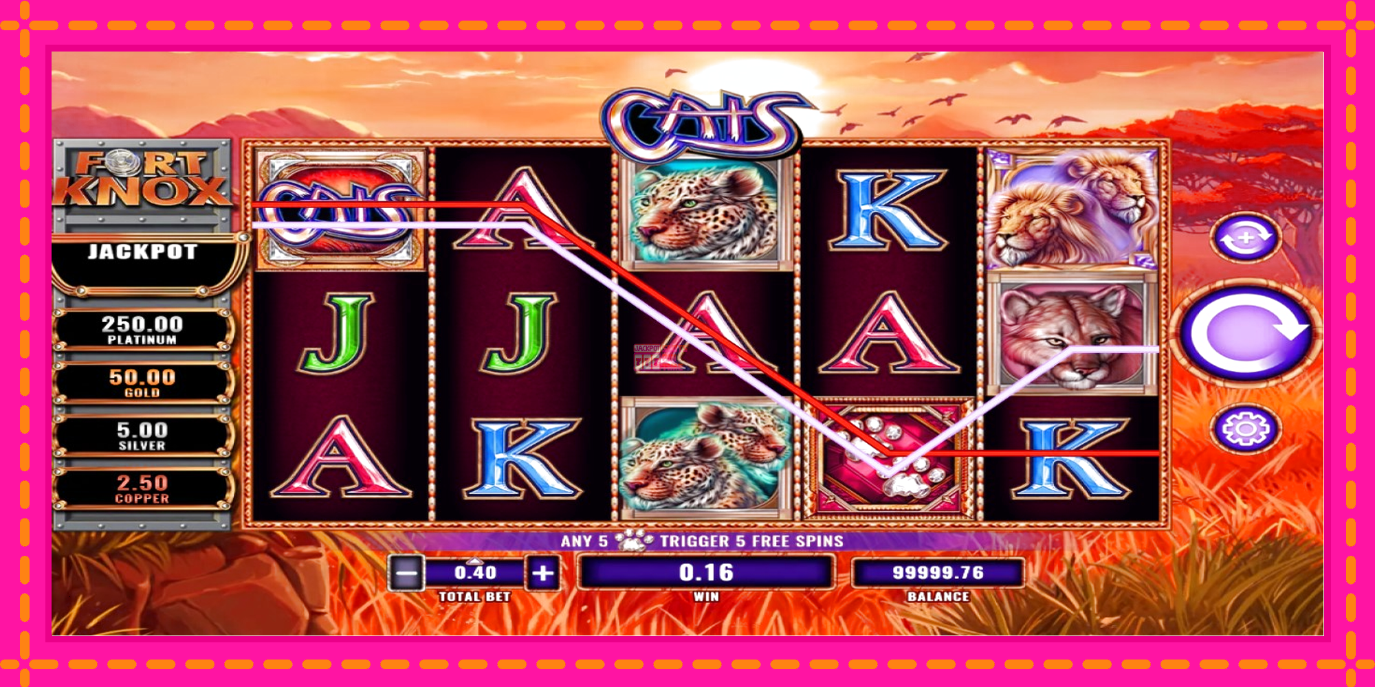 Slot machine Fort Knox Cats gratuitamente, immagine 2