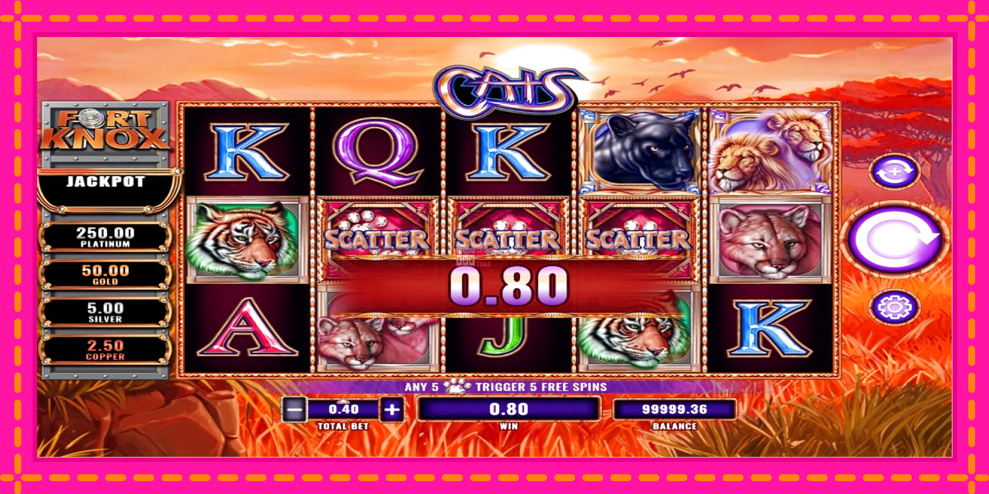 Slot machine Fort Knox Cats gratuitamente, immagine 3