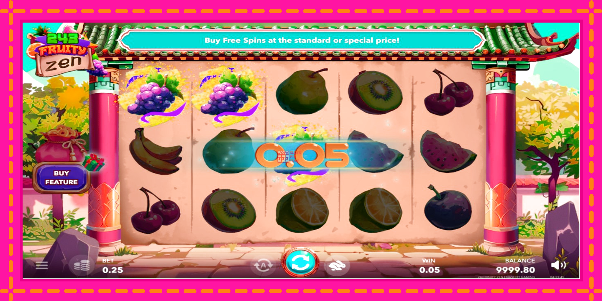 Slot machine 243 Fruity Zen gratuitamente, immagine 2