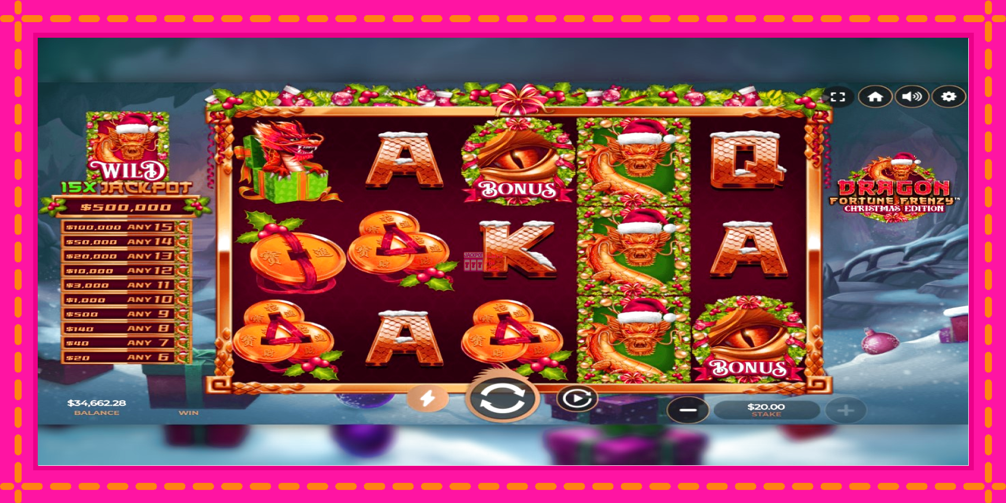 Slot machine Dragon Fortune Frenzy Christmas Edition gratuitamente, immagine 2