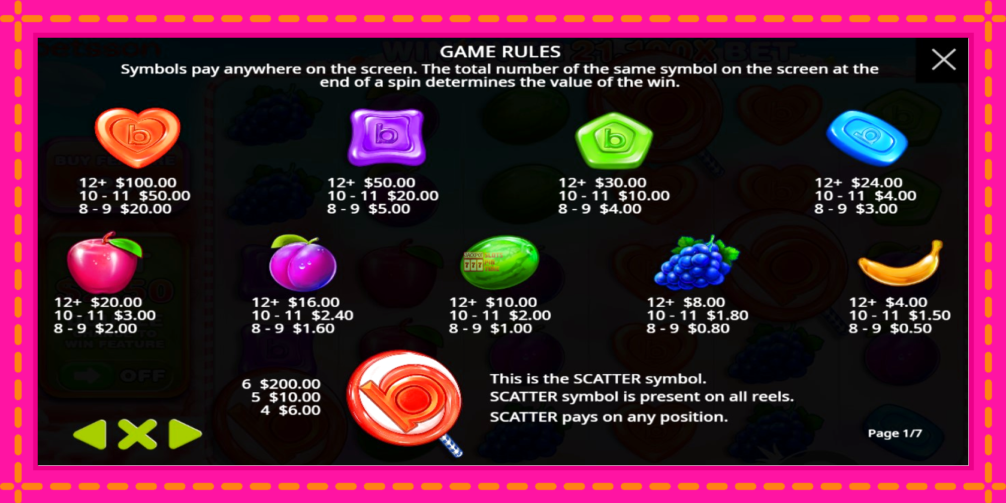 Slot machine Sweet Bonanzasson gratuitamente, immagine 3