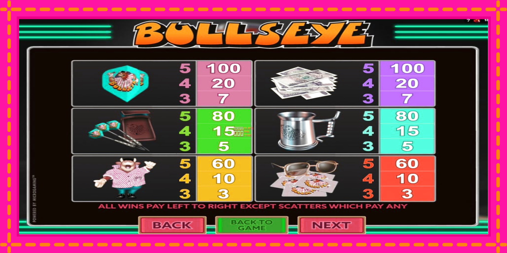 Slot machine Bullseye gratuitamente, immagine 6