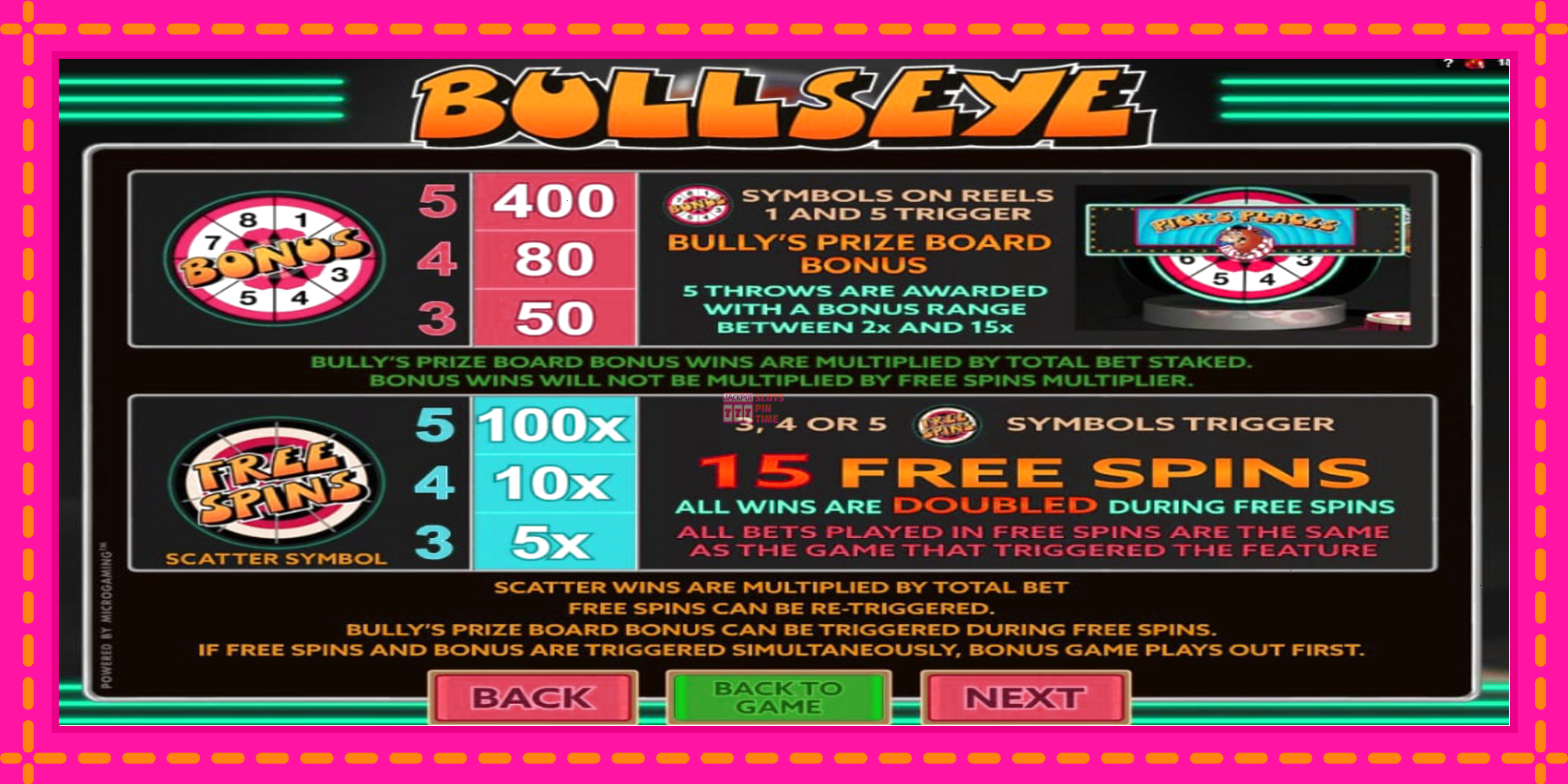 Slot machine Bullseye gratuitamente, immagine 7