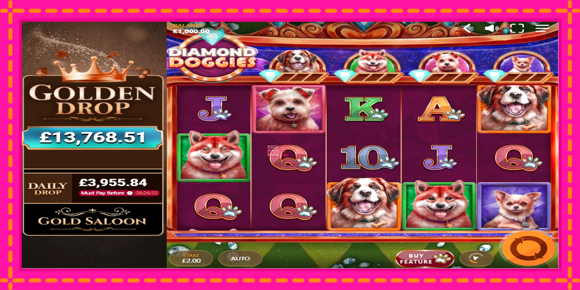 Slot machine Diamond Doggies gratuitamente, immagine 1