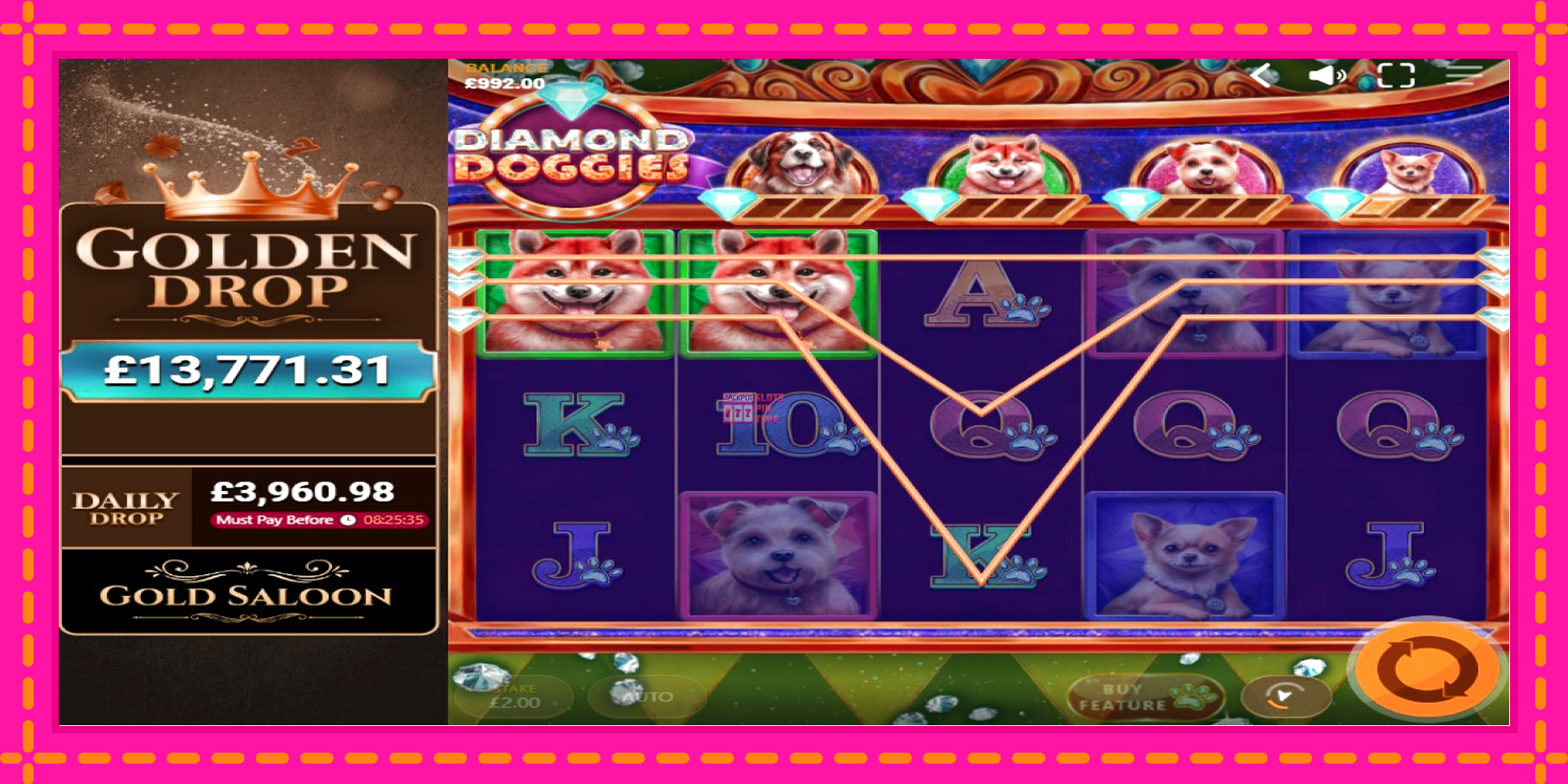 Slot machine Diamond Doggies gratuitamente, immagine 2