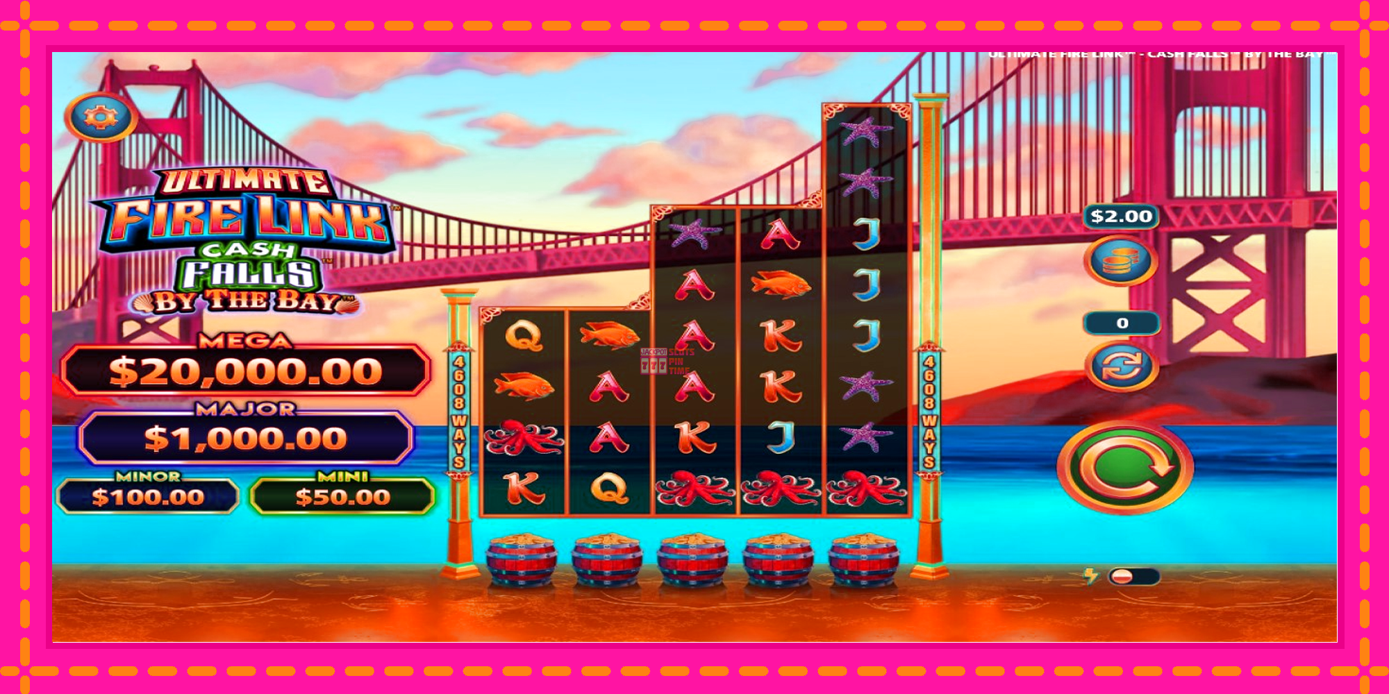 Slot machine Ultimate Fire Link Cash Falls By The Bay gratuitamente, immagine 1