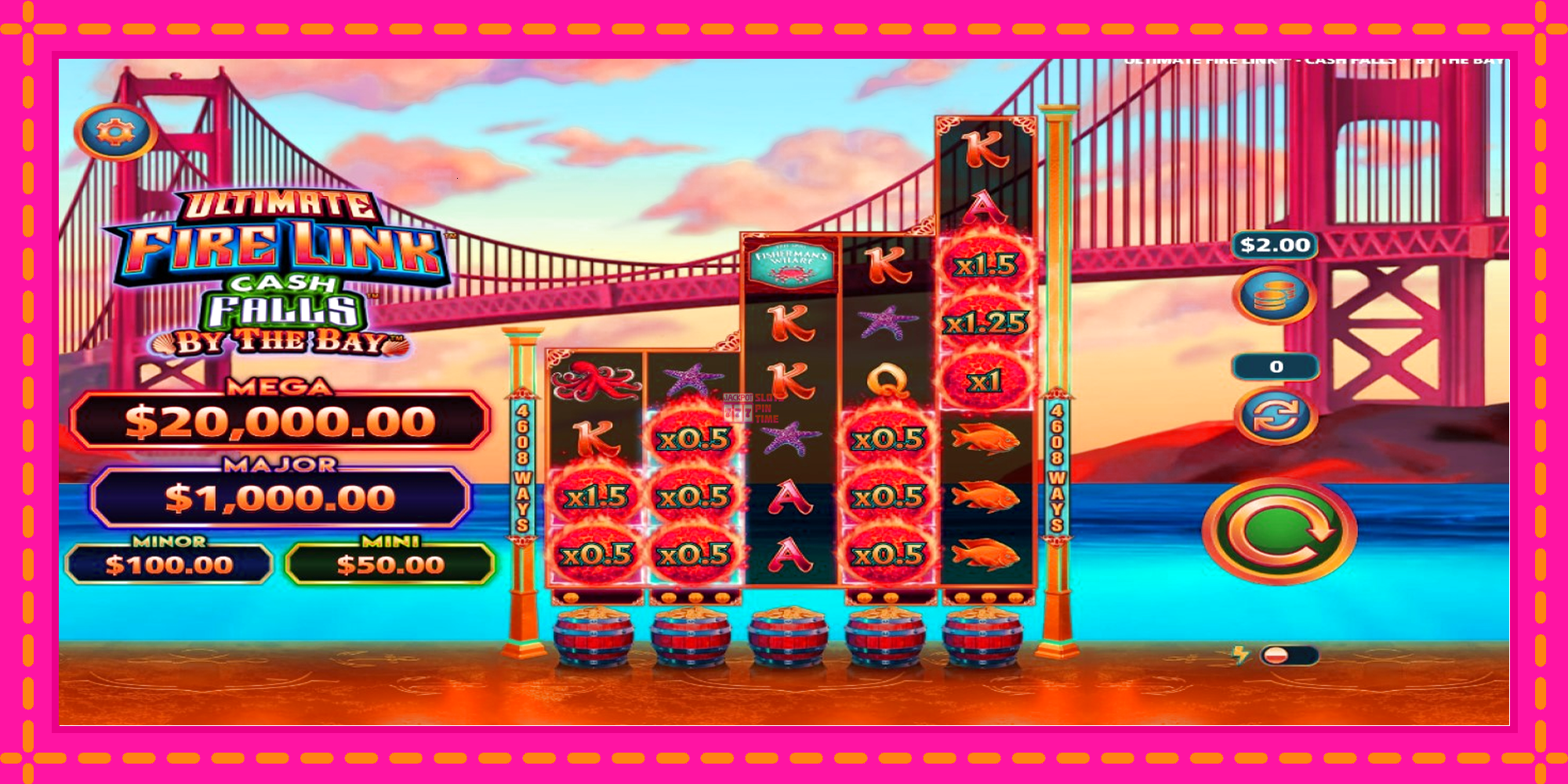 Slot machine Ultimate Fire Link Cash Falls By The Bay gratuitamente, immagine 2