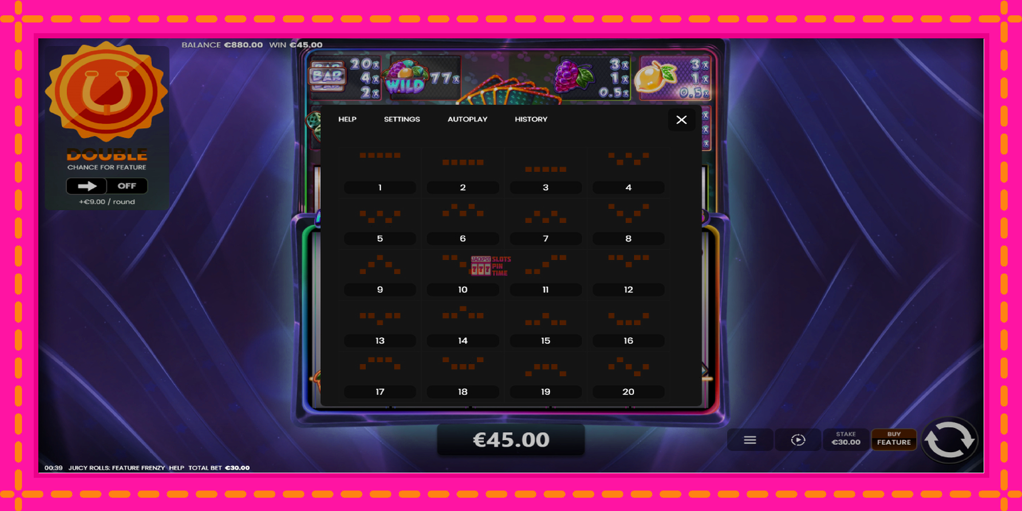 Slot machine Juicy Rolls: Feature Frenzy gratuitamente, immagine 7