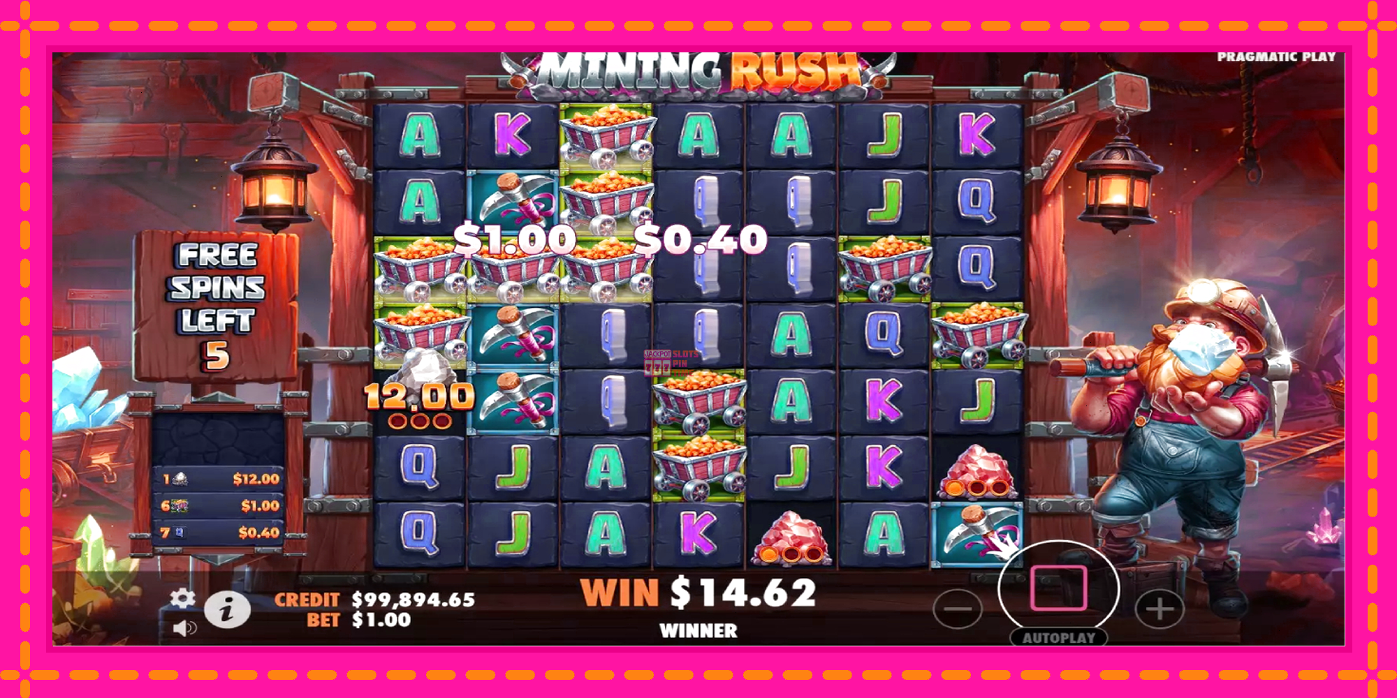 Slot machine Mining Rush gratuitamente, immagine 7