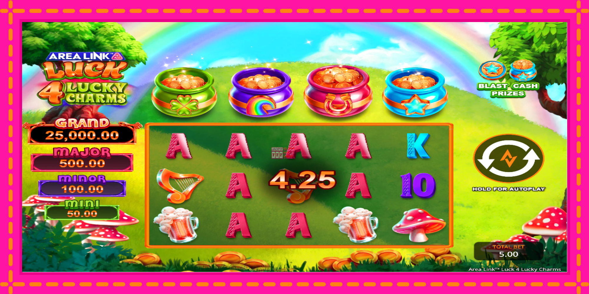 Slot machine Area Link Luck 4 Lucky Charms gratuitamente, immagine 3