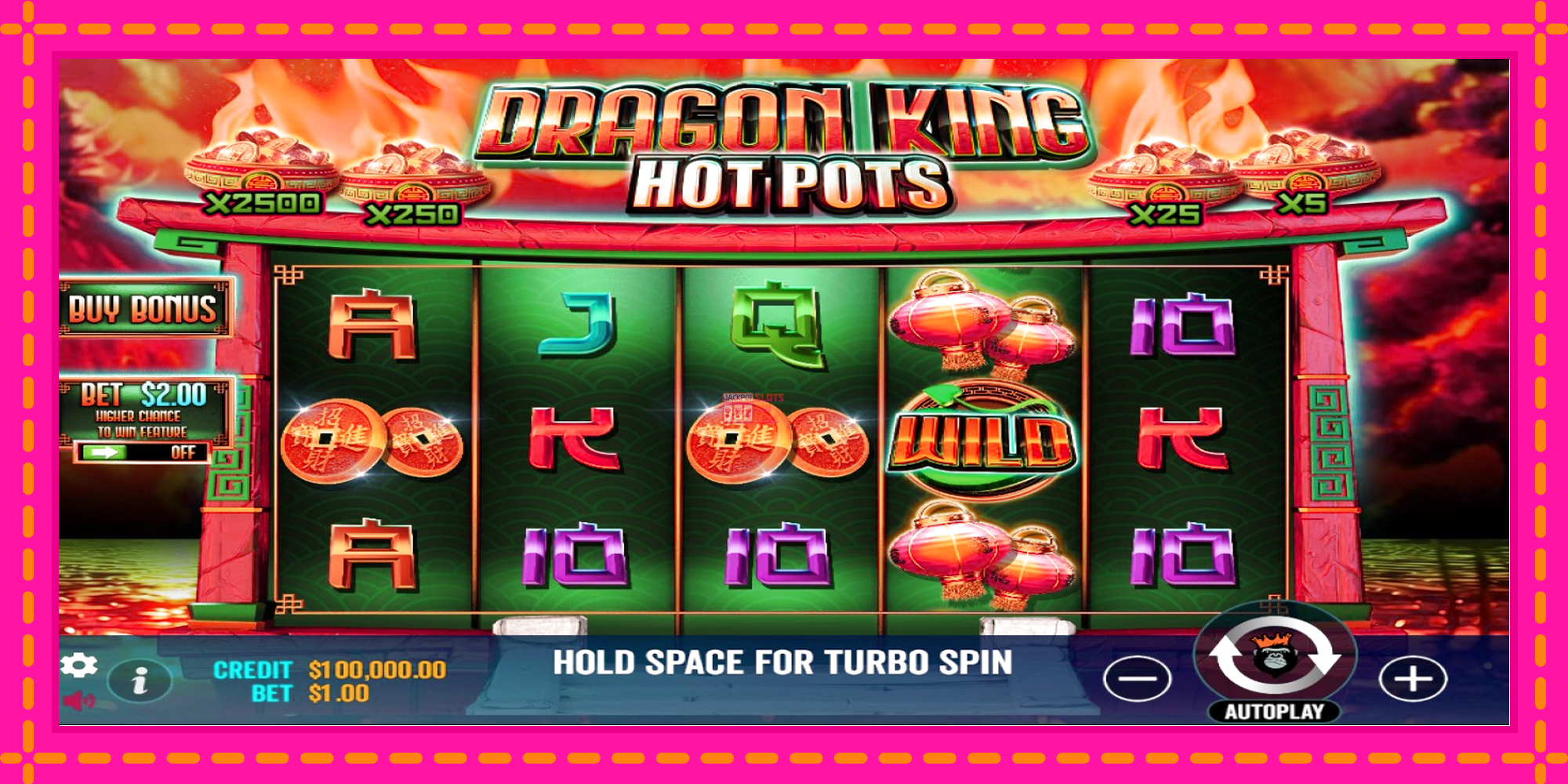 Slot machine Dragon King Hot Pots gratuitamente, immagine 1