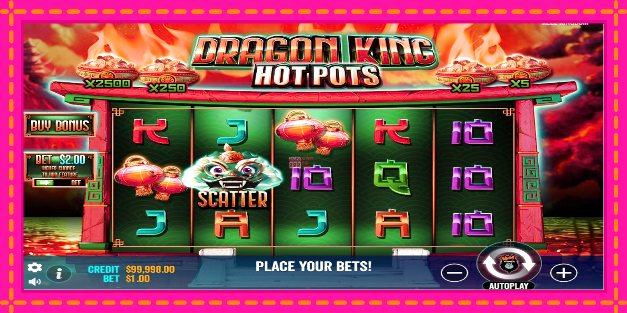 Slot machine Dragon King Hot Pots gratuitamente, immagine 2