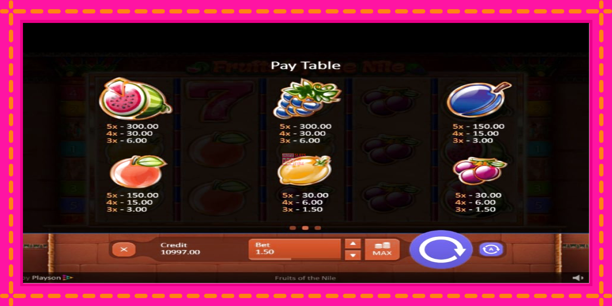 Slot machine Fruits of the Nile gratuitamente, immagine 6