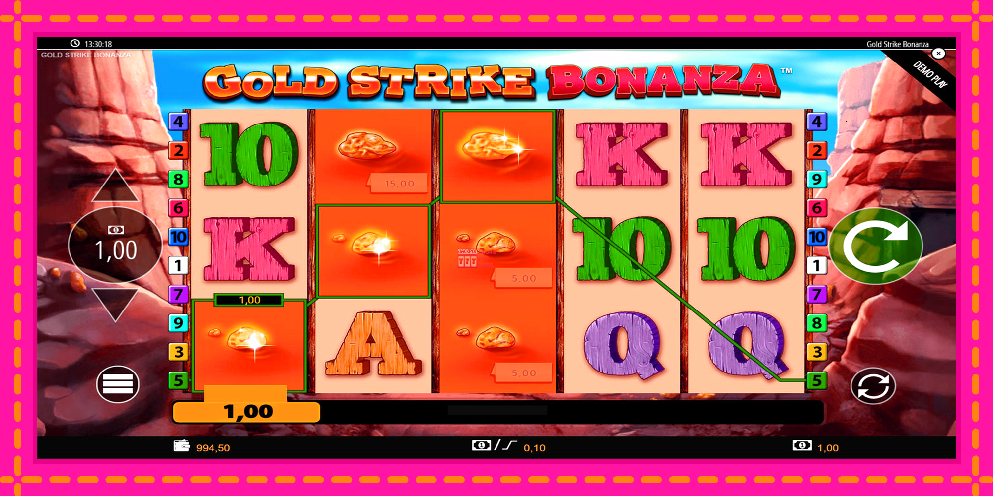 Slot machine Gold Strike Bonanza gratuitamente, immagine 3