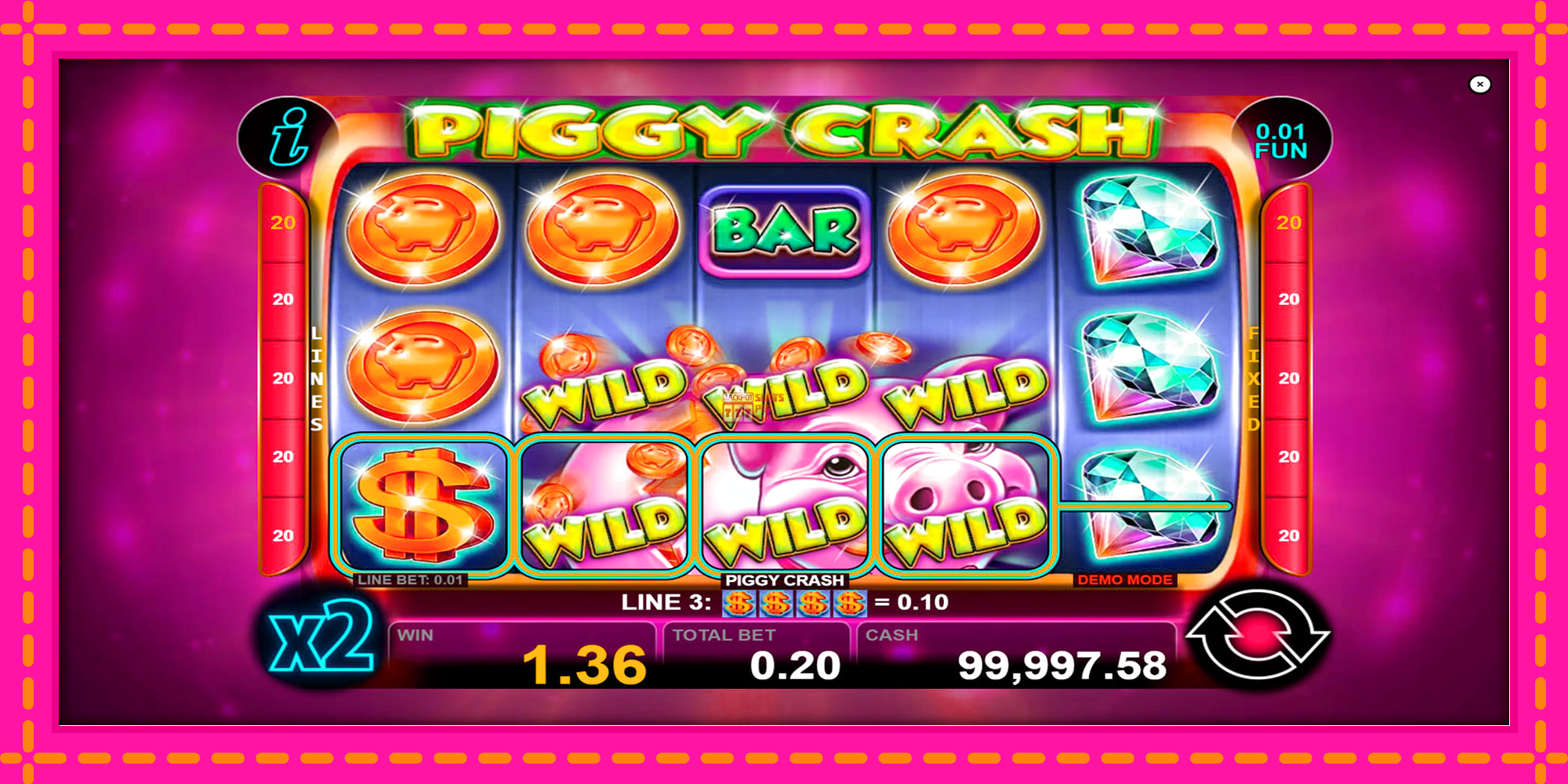 Slot machine Piggy Crash gratuitamente, immagine 3